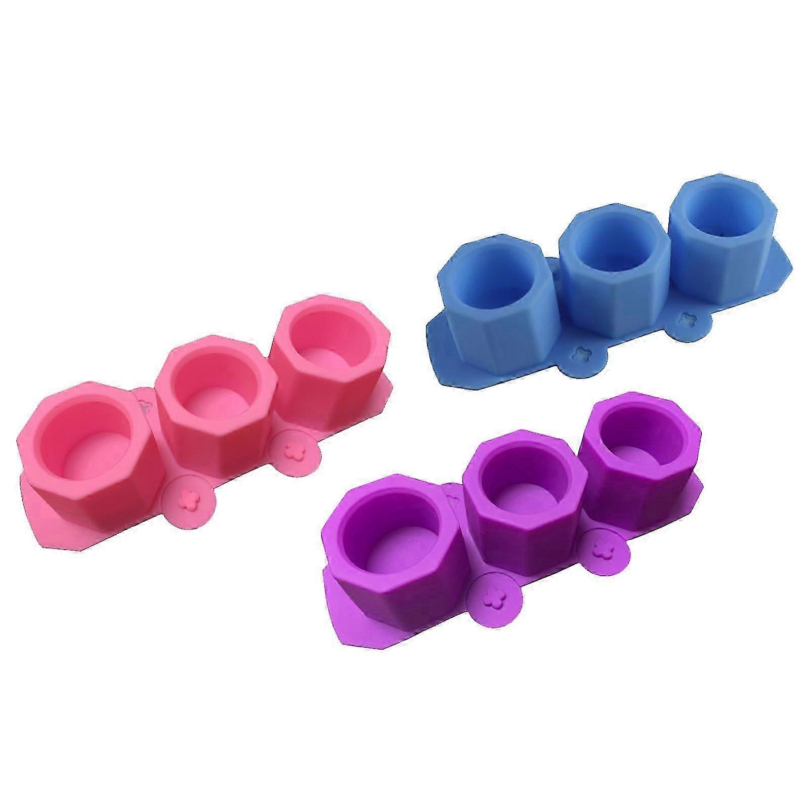 3 חבילות תבניות עציץ סיליקון להכנת צמחים בשרניים DIY