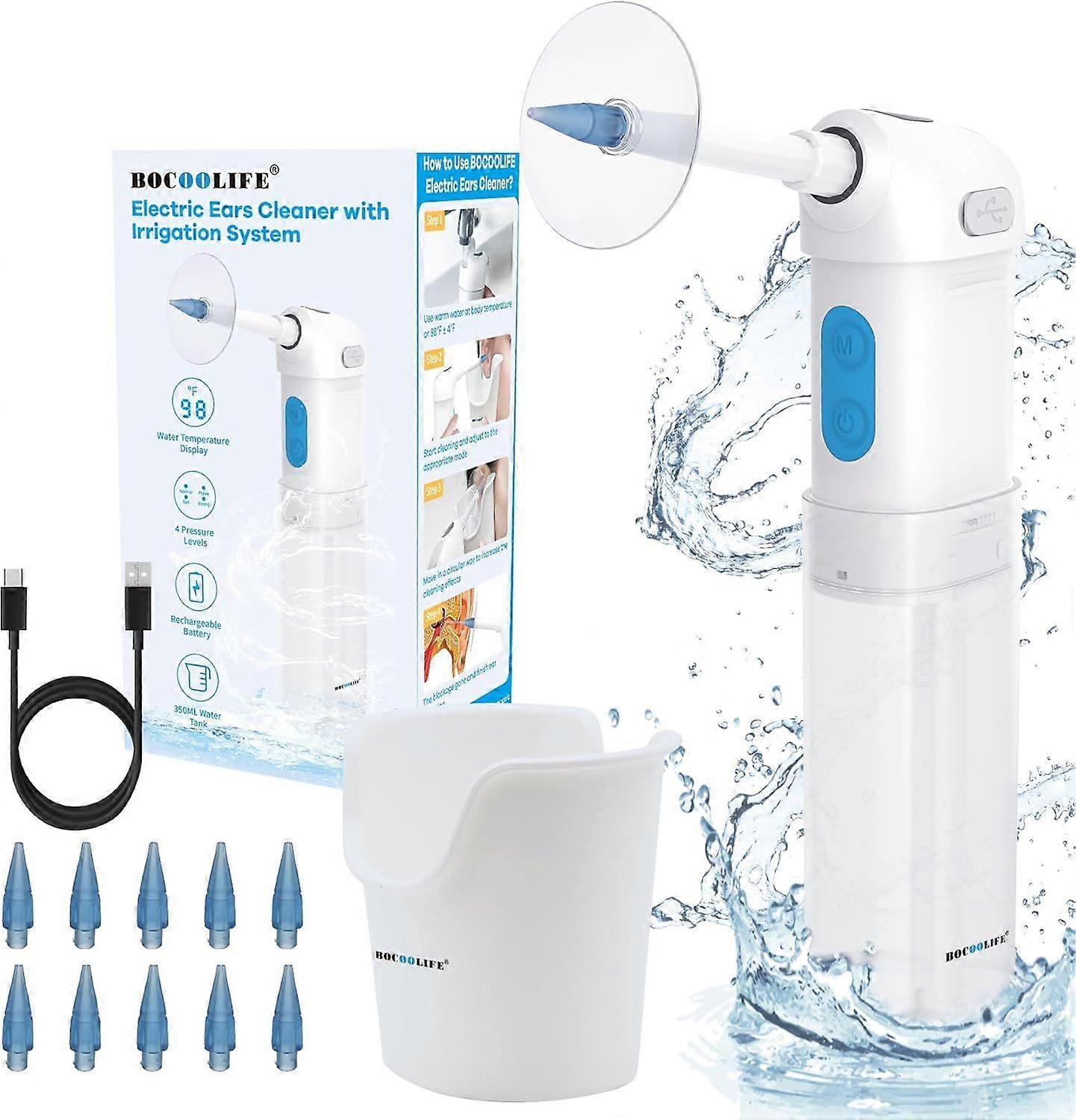 2025 Latest Model Ear Wax Removal Electric Ear Cleaning Kit Waterproof Cleaner 4 Water Pr