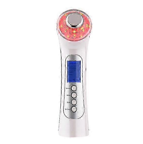 High Frequency Ultrasonic Facial Device with 6 Massage Modes for Effective Beauty Treatment (White)
