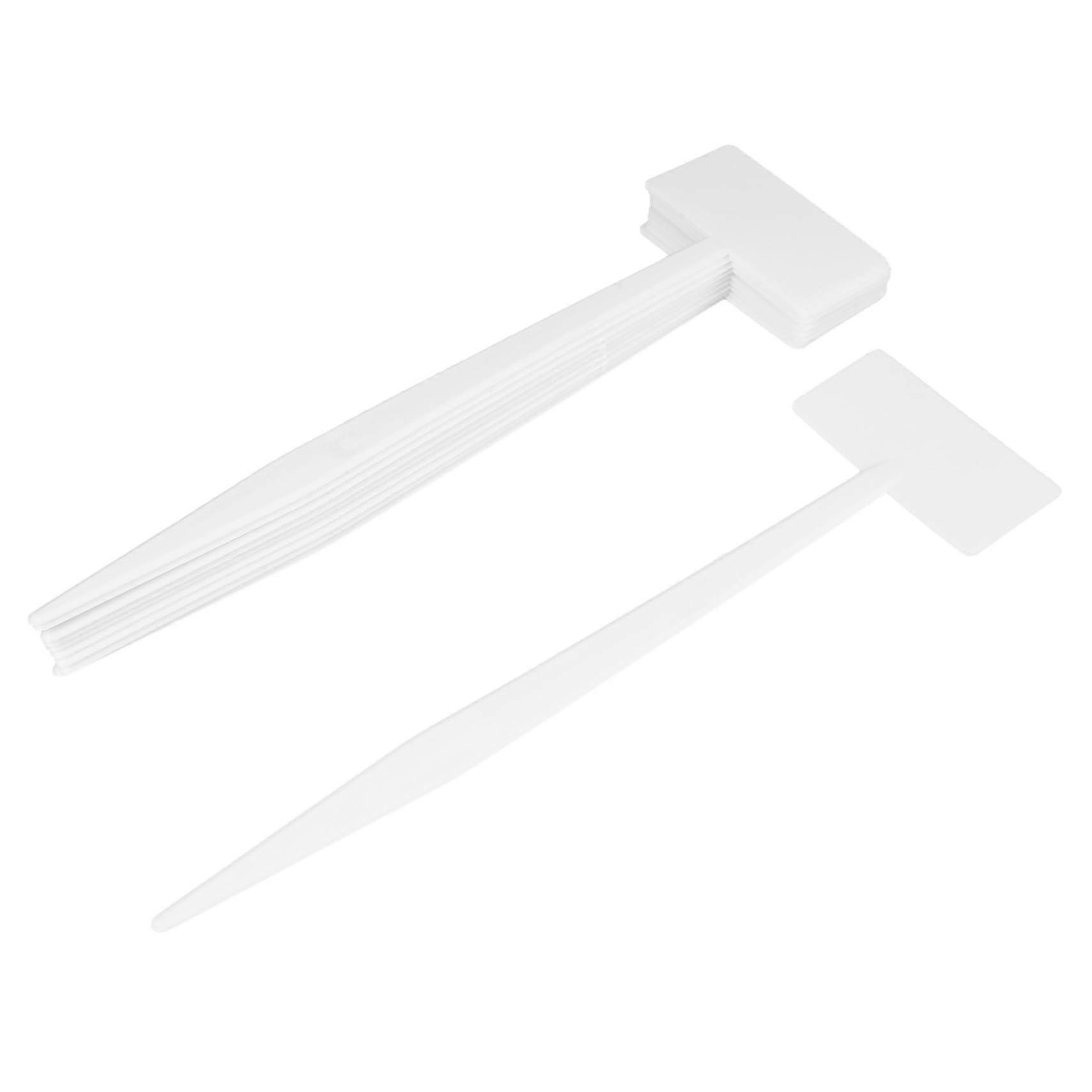 20 Garden Plant Labels White T-Shaped Markers for Outdoor Use Durable PP Material for Plant Propagation and Identification