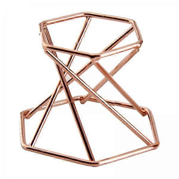 6x présentoir hexagonal Géode support en métal minéral galvanisé