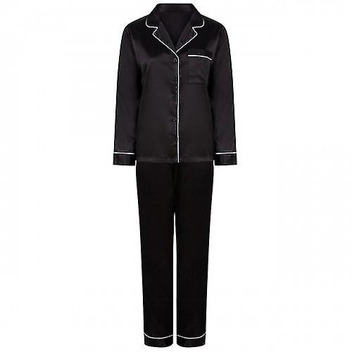 håndkle byen kvinner / damene sateng lang pj sett