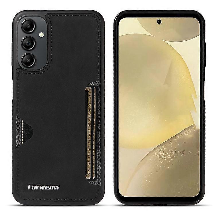 FORWENW F5 Series Compatible For Samsung Galaxy S24+ Cell Phone Case Anti-scratch Leather+TPU Card Holder Cover
