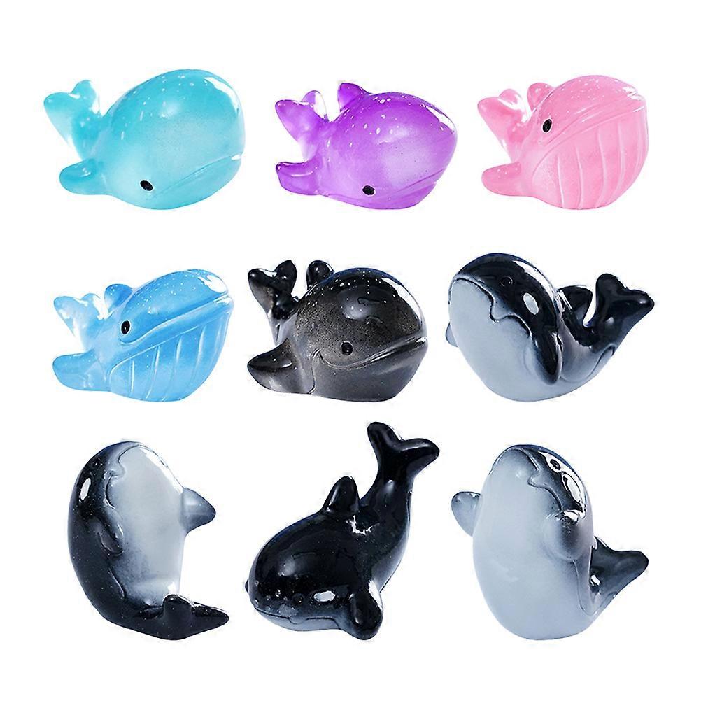 Petite Resin Marine Statues, Ideal for Aquatic Scenery, Dynamic Pose Decorations