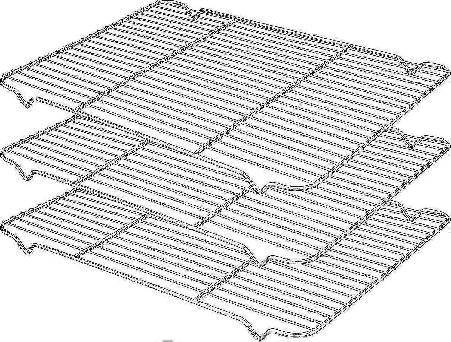 rustfrit stål kølegrill anti-rust køkkenredskaber (23x17cm-40x30cm) 3stk
