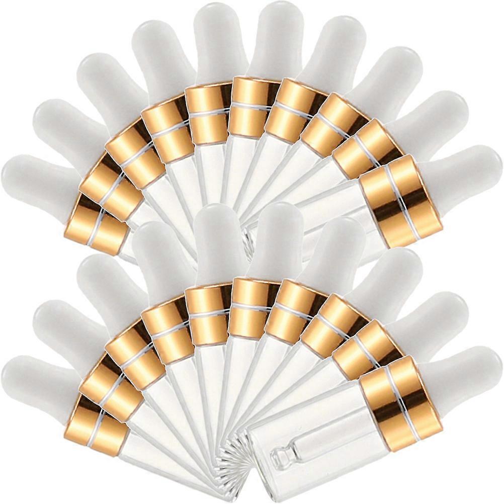 20pcs Refillable Travel Dropper Bottles with Pipette for Essential Oils & Perfume DIY – Transparent Design for Viewing