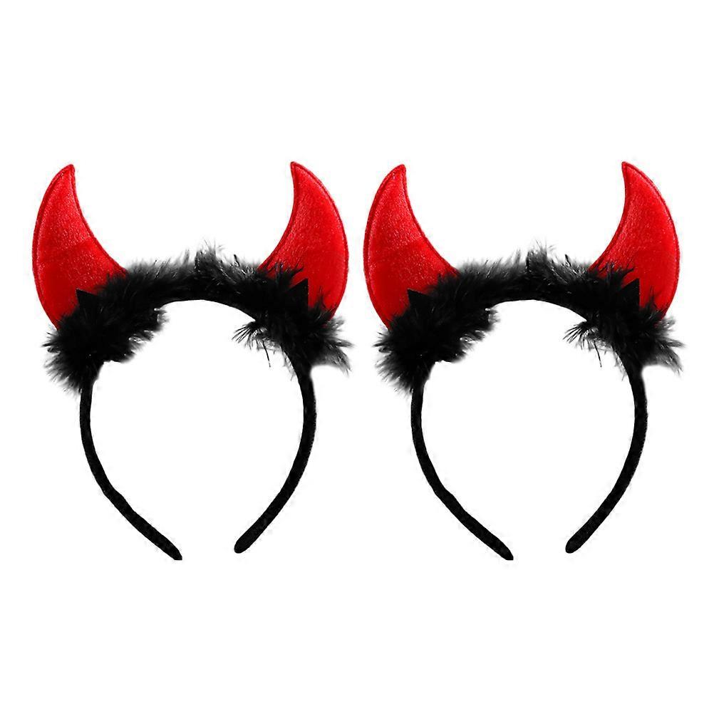 חישוקי שיער קרן סרטי בד קלים לקוספליי ליל כל הקדושים, קישוטי מסיבות, קרנבל ואביזרי אירועי משחקי תפקידים