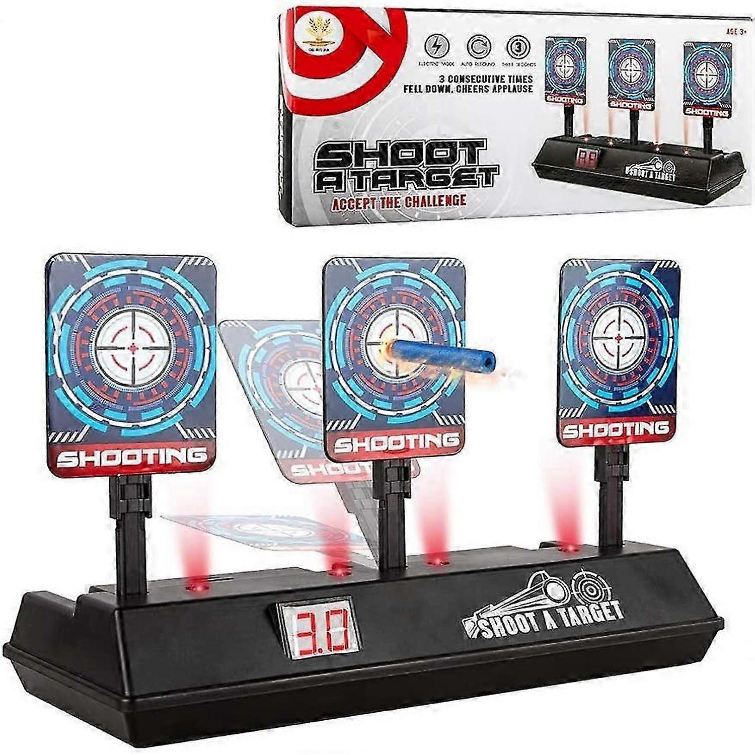 Upgraded Nerf Compatible Target, Auto Reset Electric Shooting Targets