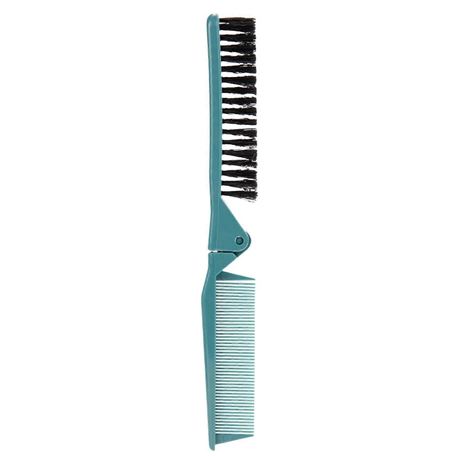 Doubletoothed folding comb, small and portable, multicolored (B, one size)