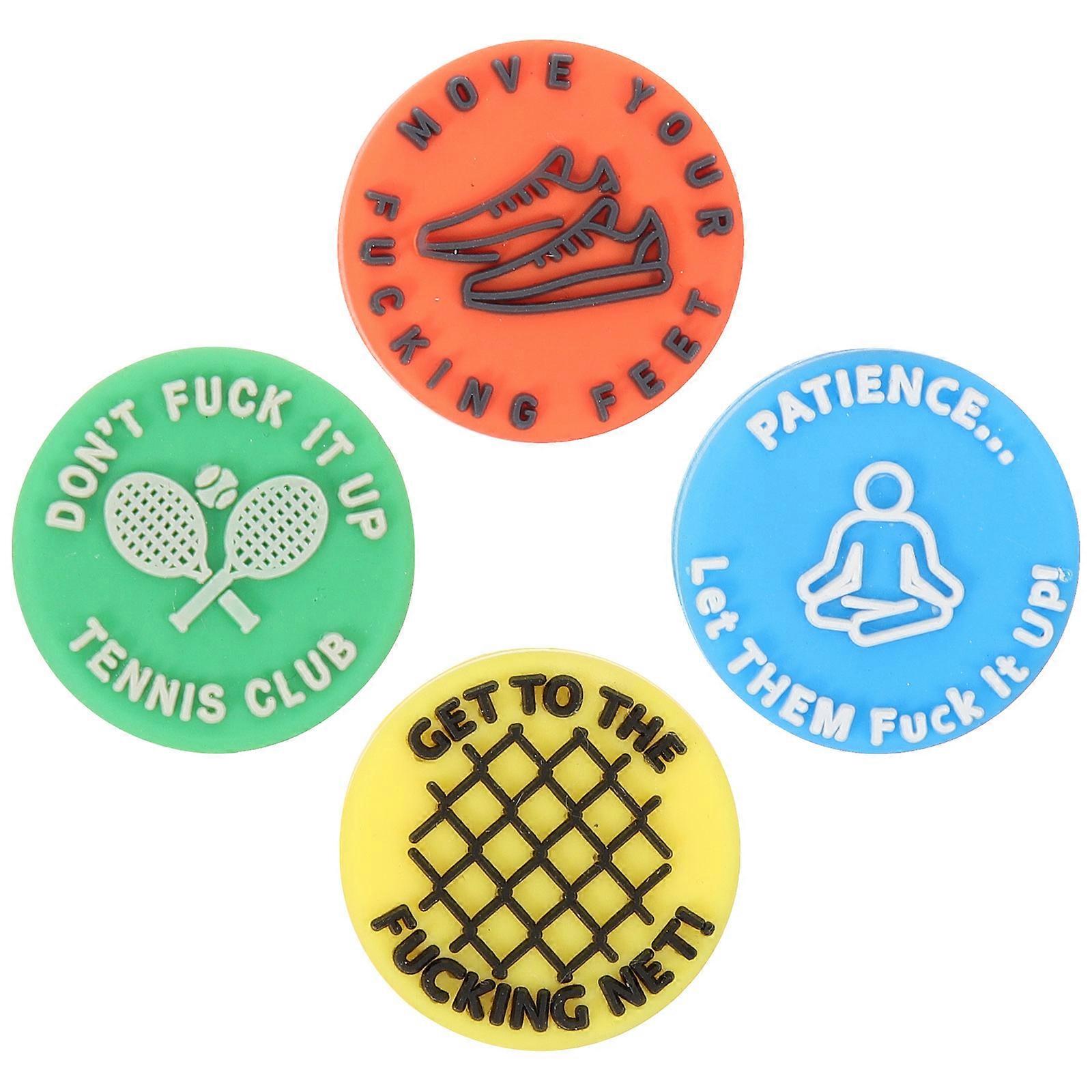 Tennis Racket Vibration Dampener Racket Vibration Dampeners Tennis Play Silicone Green 4Pcs