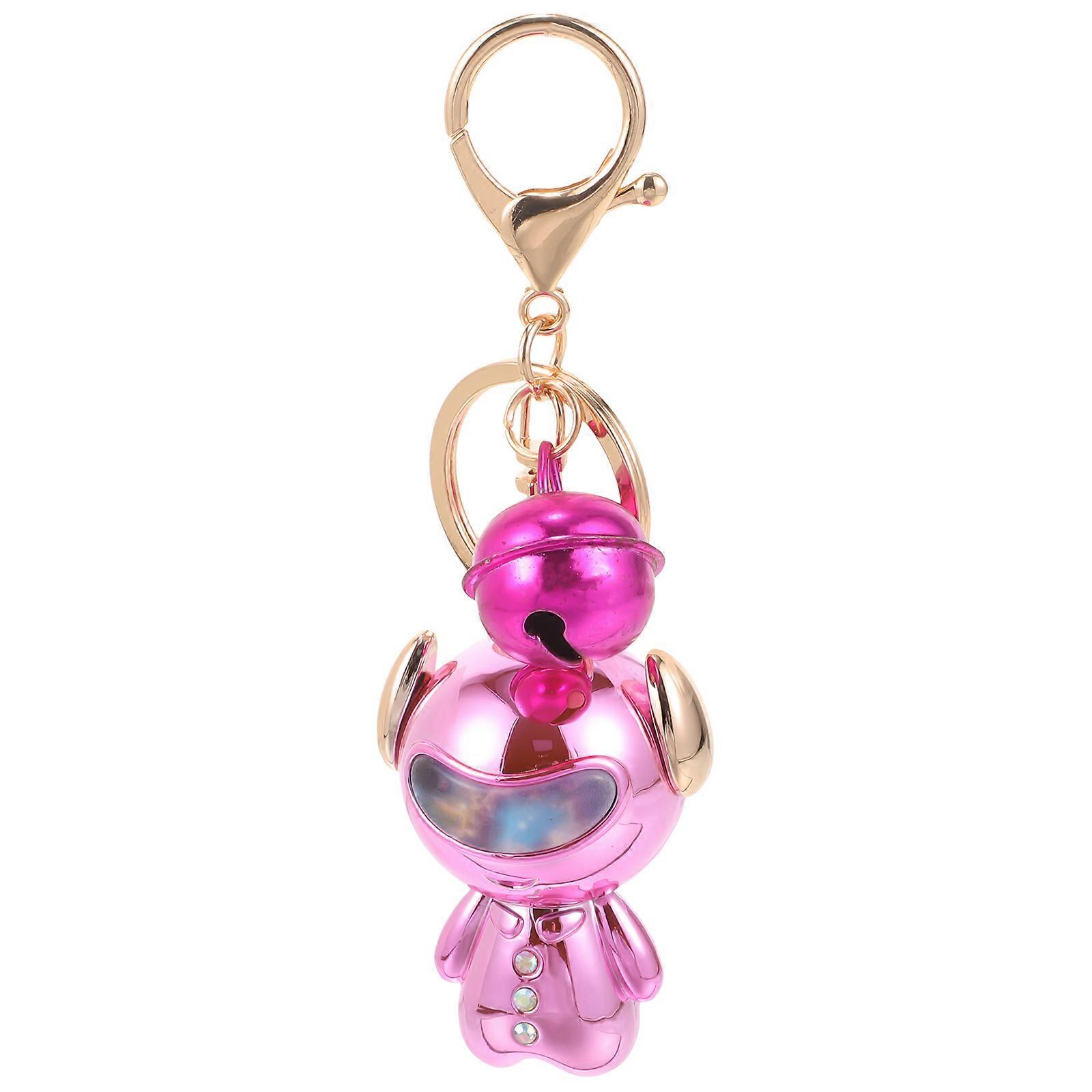 Creative Key Chain Spaceman Shape Keyring Students Daily Use Purple 20x4x3cm Decoration 1Pc