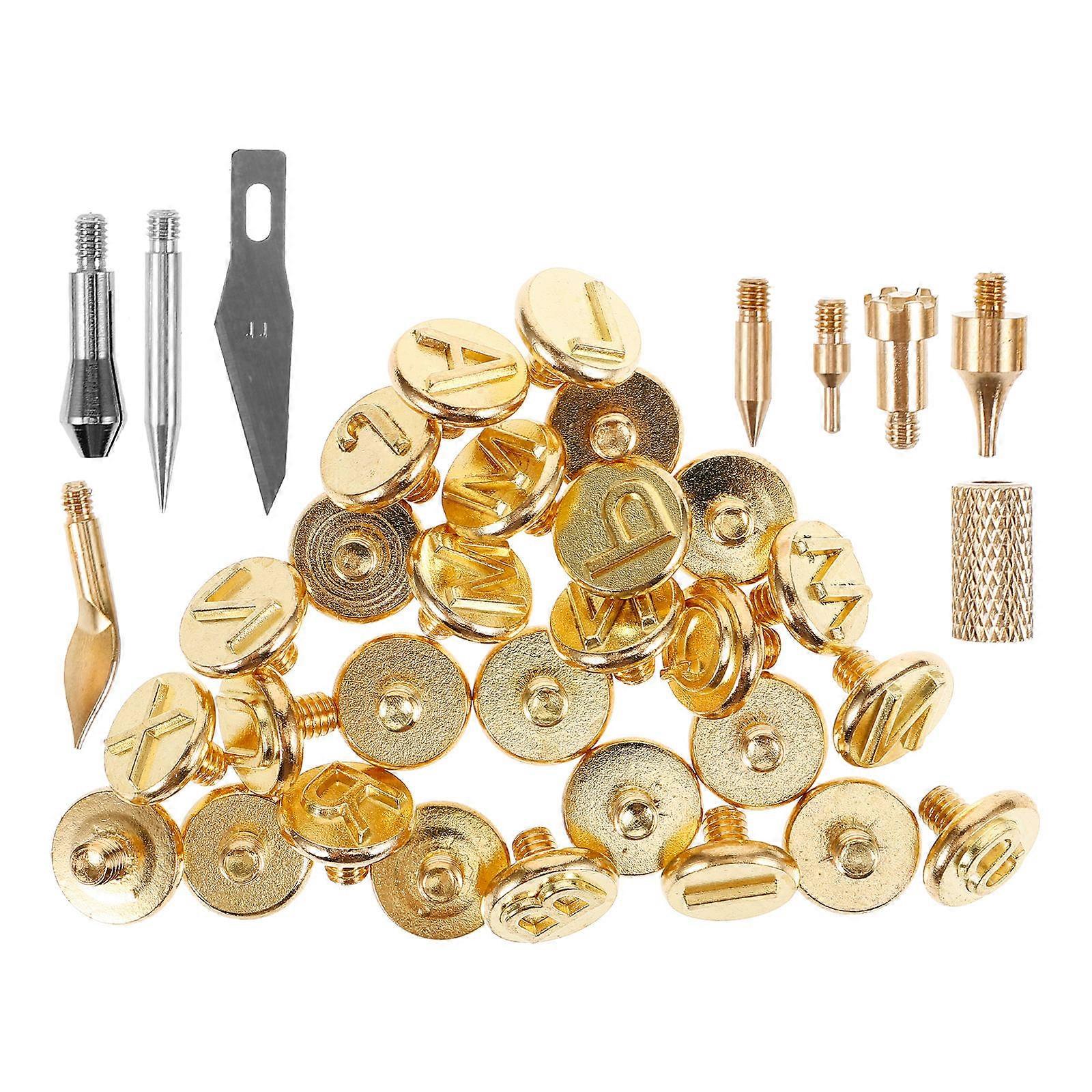Pyrography Wire Tip Burning Tips Set Golden Color Diy Engraving Tool For Soldering Craftsmen 1Set