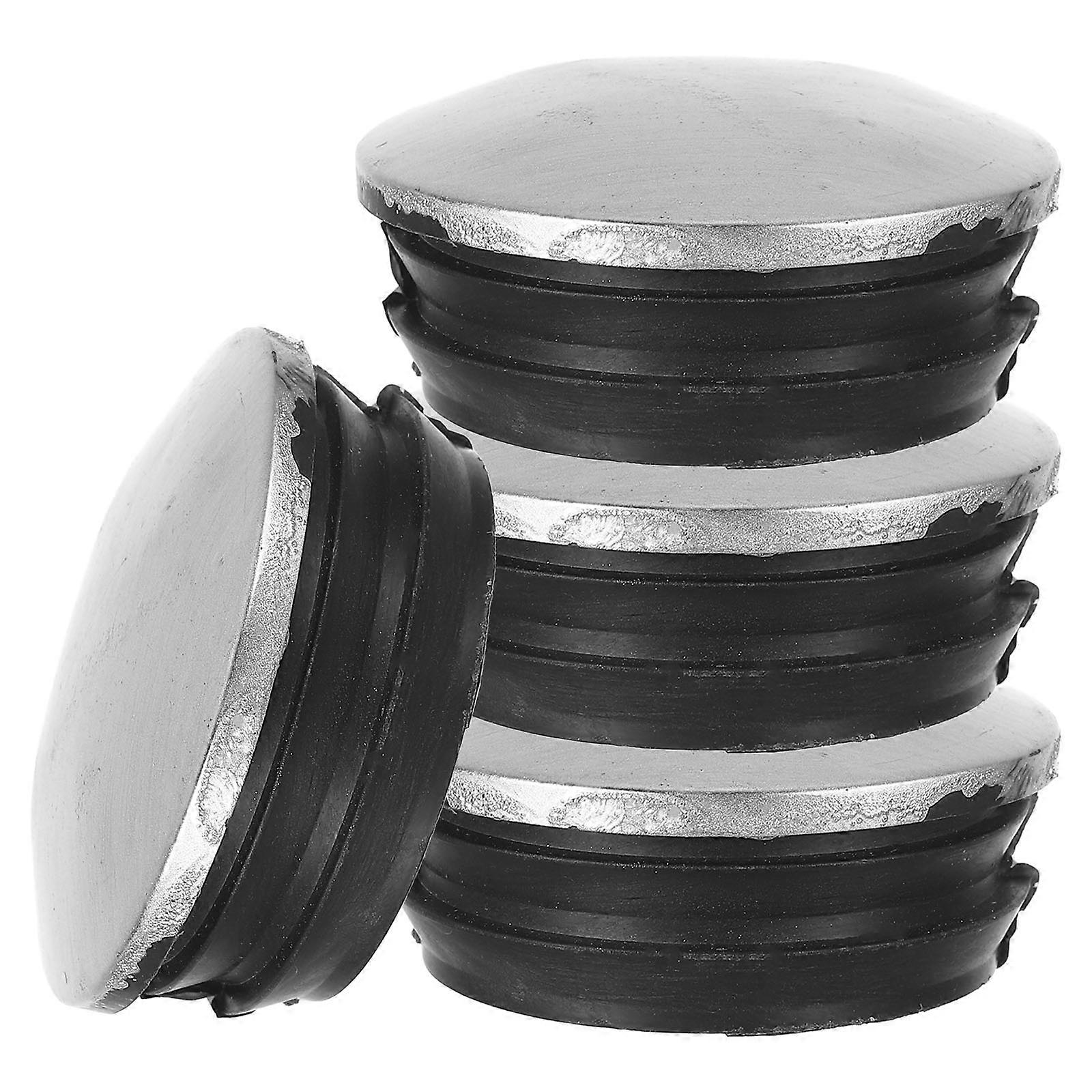 Banister Handrail Cover Fence Post Protection Cap Simplistic Design for Outdoor Use Square Shape Black 4Pcs