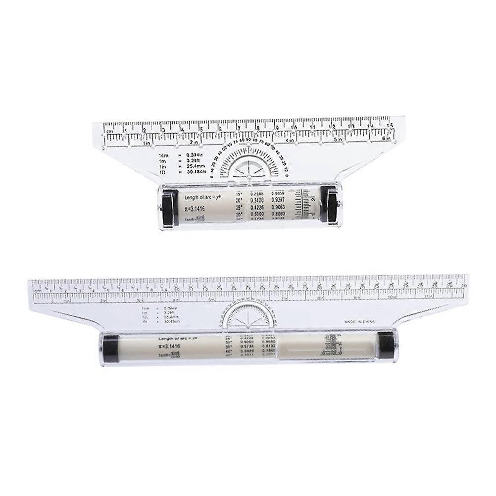 Portable Plastic Parallel Ruler Set for Drawing Circles, Arcs & Lines – Lightweight Measuring Tool for Students, Engineers, Architects & Artists –