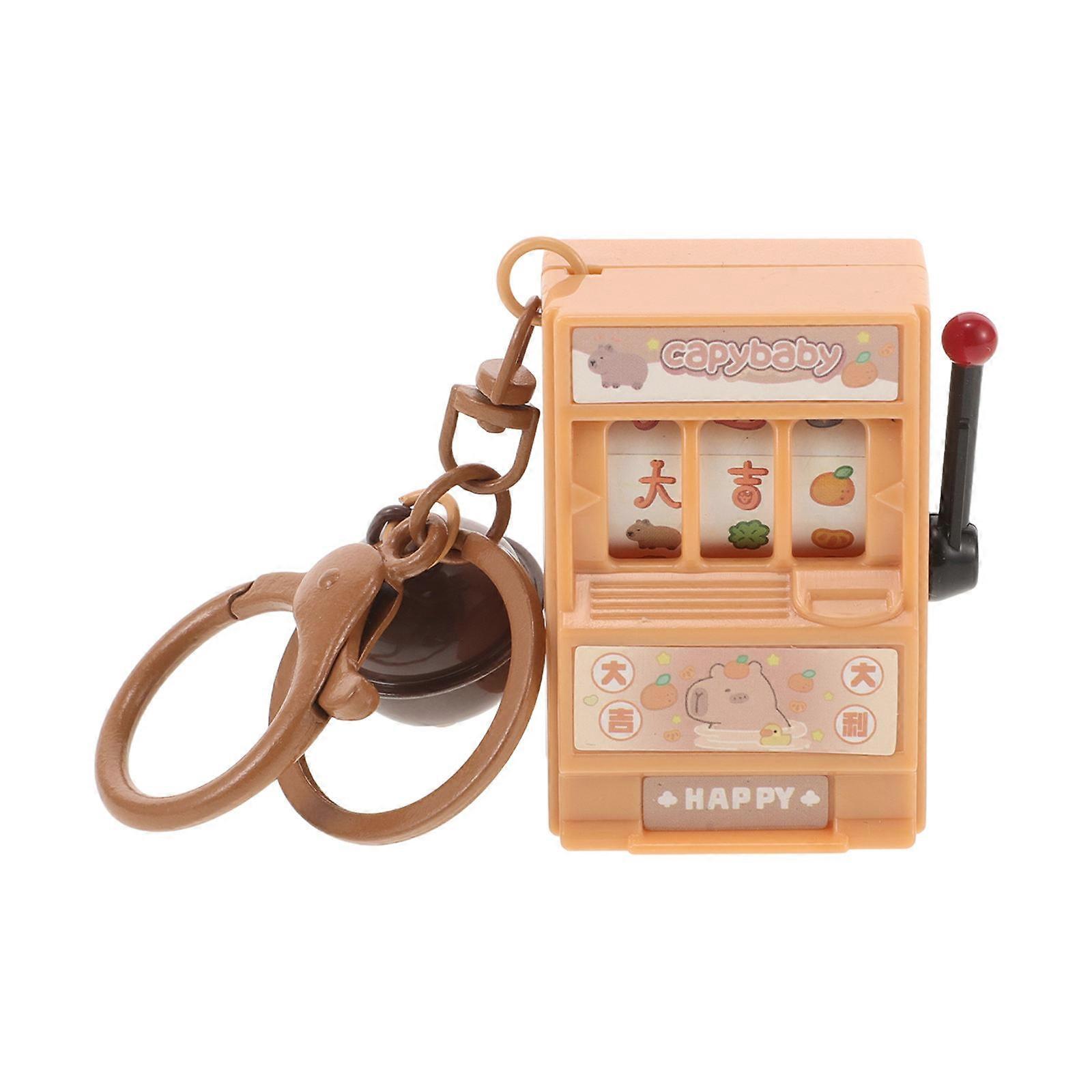 Cute Character Keychains Mini Claw Machine Toy Keychain Creative Design Compact For Kids Birthday Party Decorations 1Set