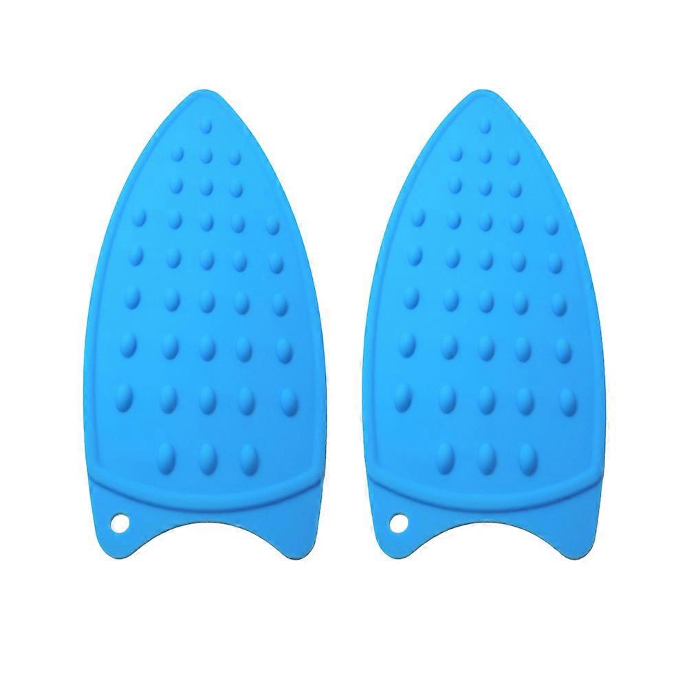 Silicone Heat Resistant Rest Pad Insulation Boards Blue 26.5x14 Protect Table Ironing 2Pack