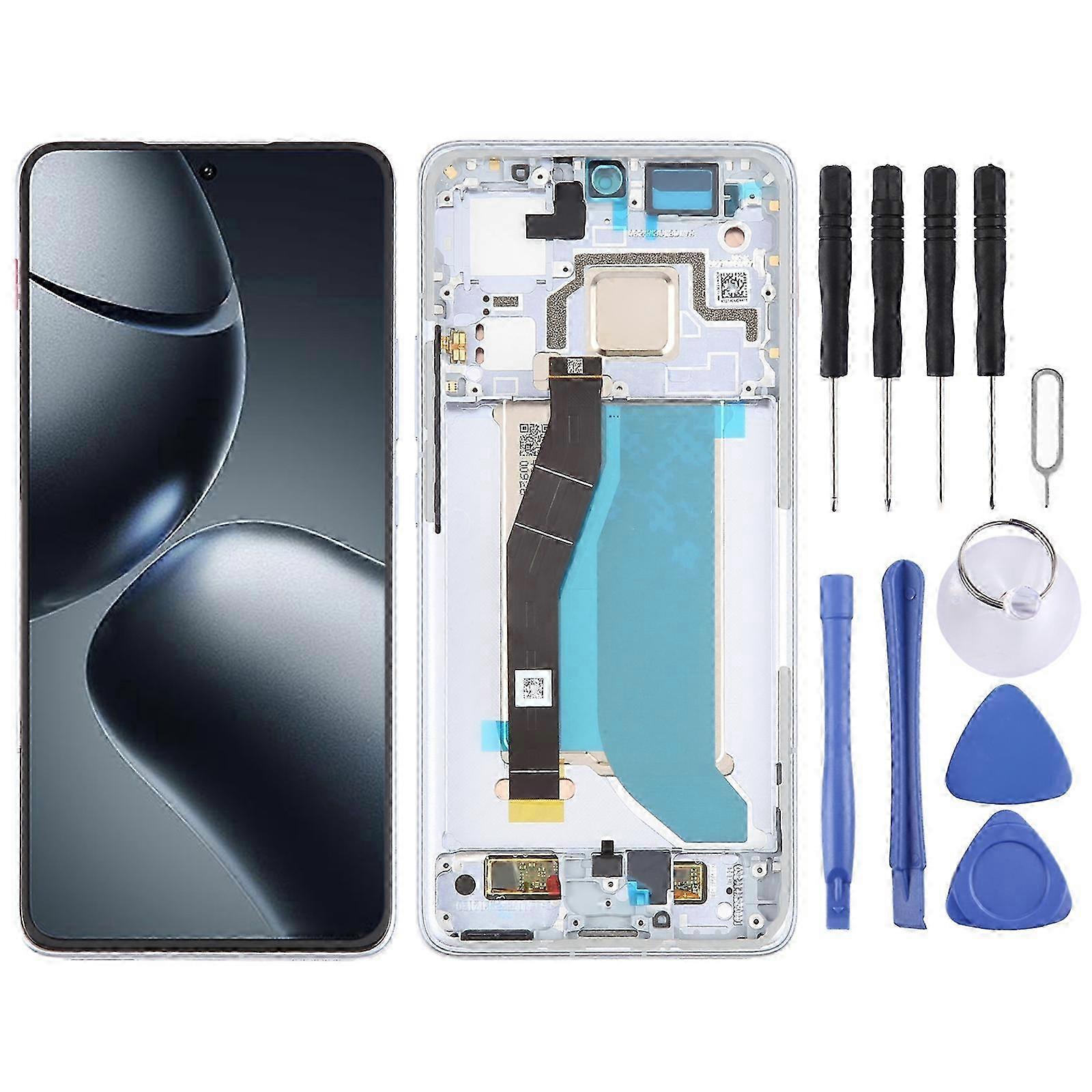 (Blue) For Xiaomi 14t Pro Compatible Lcd Screen Digitizer Full Assembly With Frame