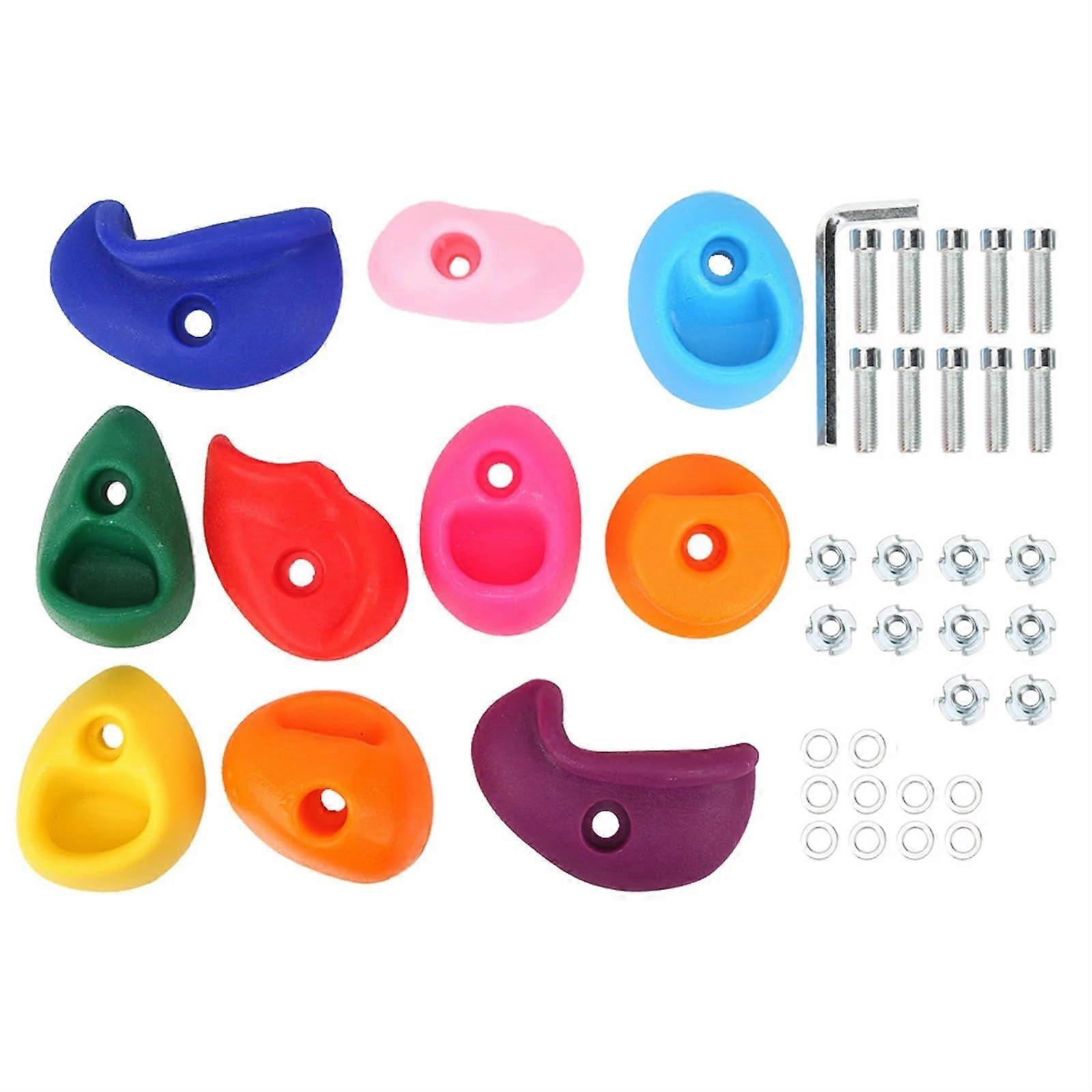 Climbing holds Long lifespan Multicolored climbing holds Large rock wall holds Climbing holds Lesson for The Training Outdoors Colorl
