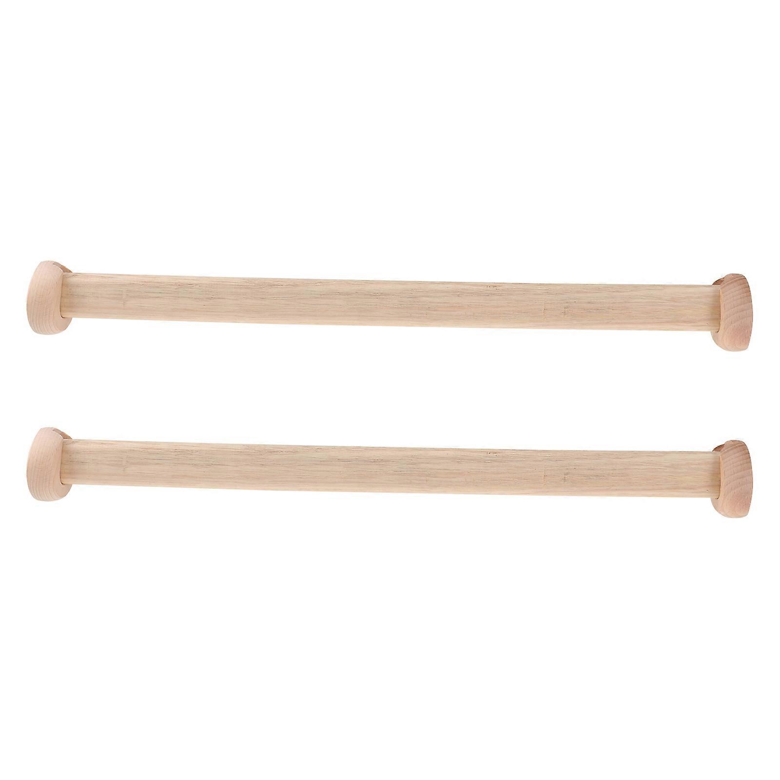 Thickened Solid Wood Closet Rods Heavy Duty Wardrobe Clothes Rails Fixed Hanging Bars for Bedroom Storage Home Organization