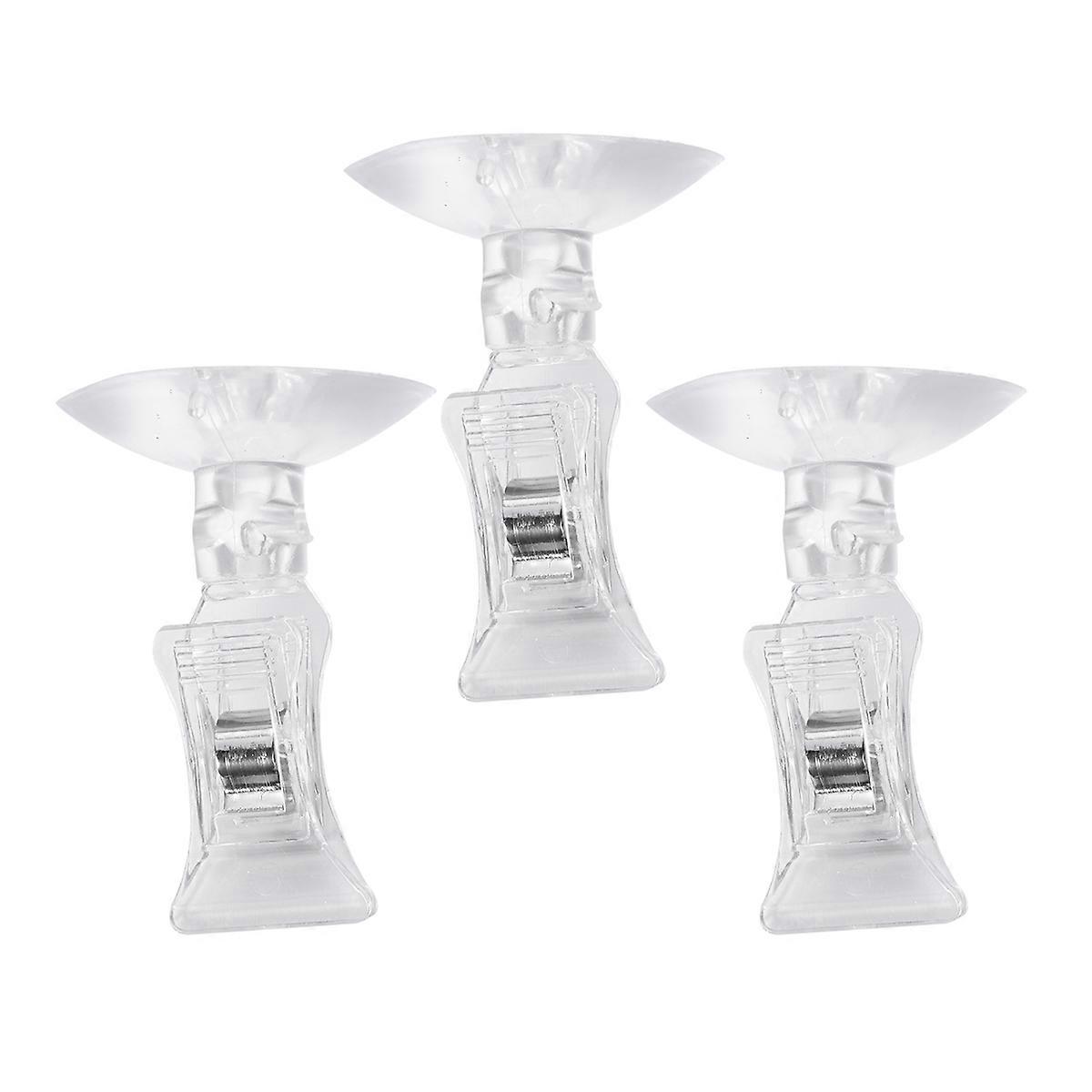 レタスを保持する水槽用の調整可能な形状吸盤クランプ6個透明