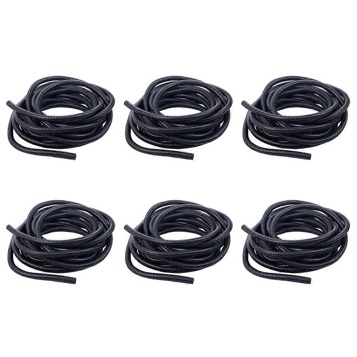 20Ft Split Wire Conduit Polyethylene Tubing Black 10mm inner diameter