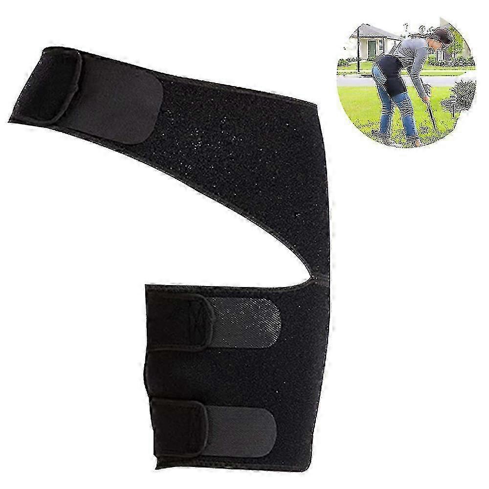 1 stuks heupbrace, dij hamstring compressie ondersteuning wrap, zwart
