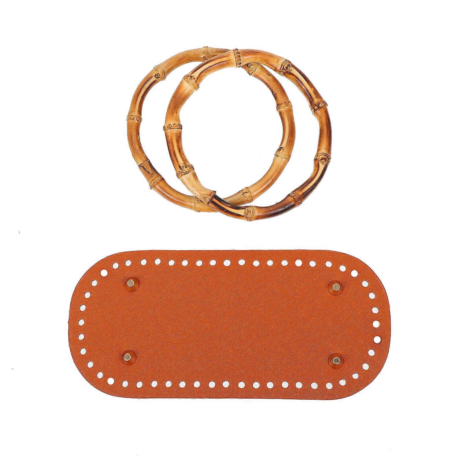 Handbag Handles Replacement Purse Supplies Rectangular Shape Bag Bottom Shaper Pad Chocolate 1 Set