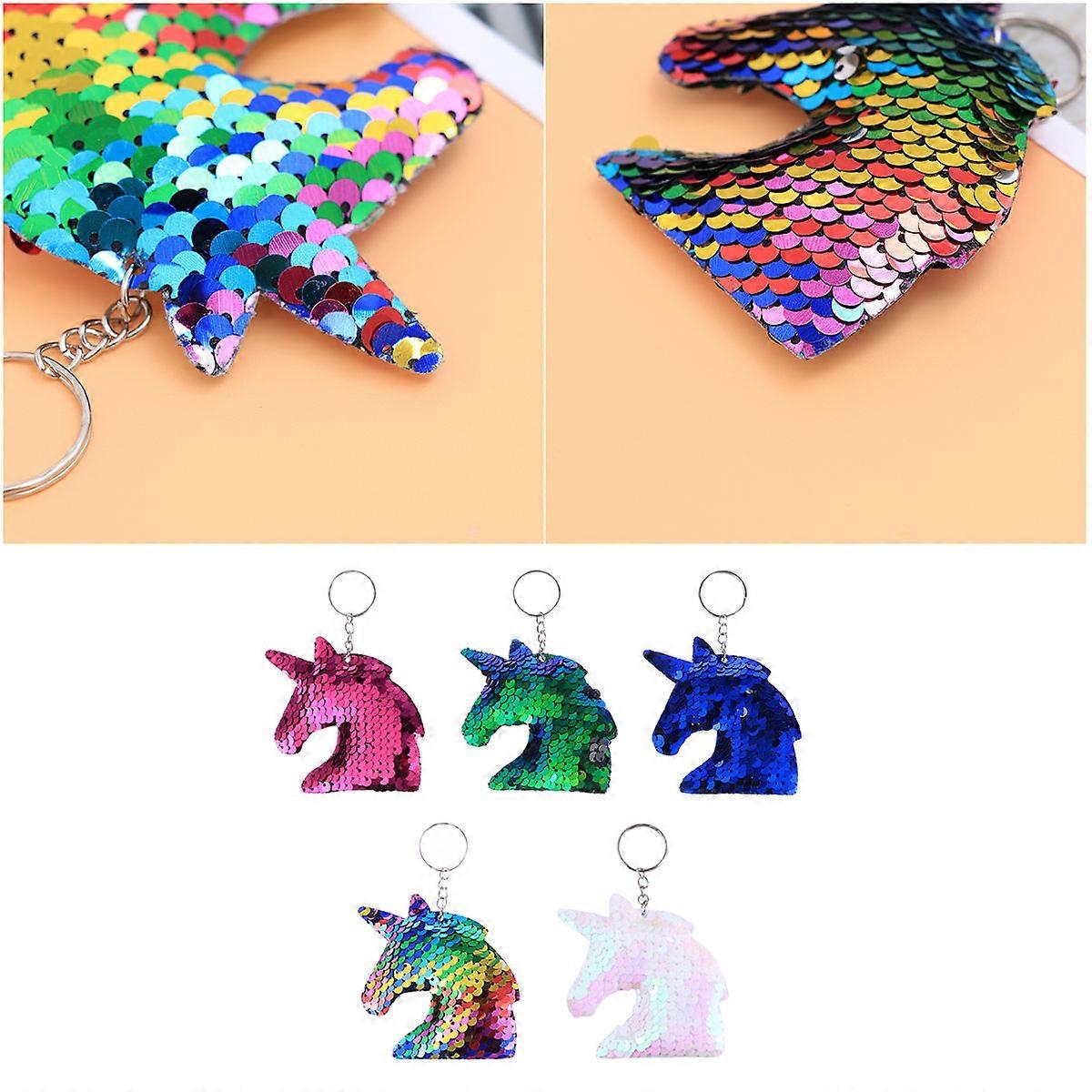 パーティーユニコーンキーホルダーダークブルーキーホルダーチャームメタル10個