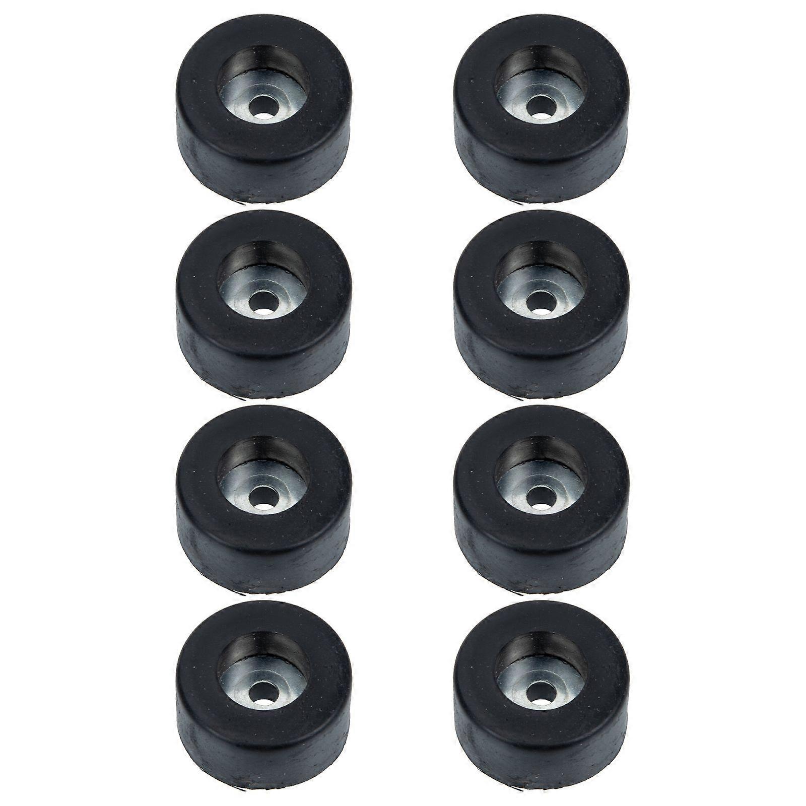 8Pcs Supple Rubber Speaker Spike Pad Rubber Floor Disc Speaker Base Accessory