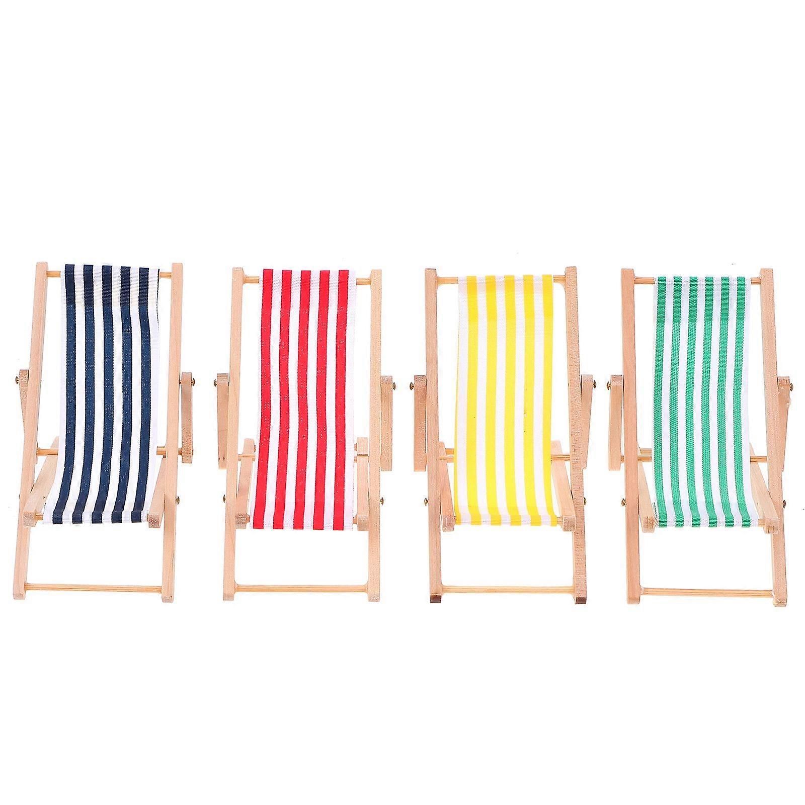 4Pcs 장식 미니 가구 미니 하우스 장식 흔들 의자 미니어처