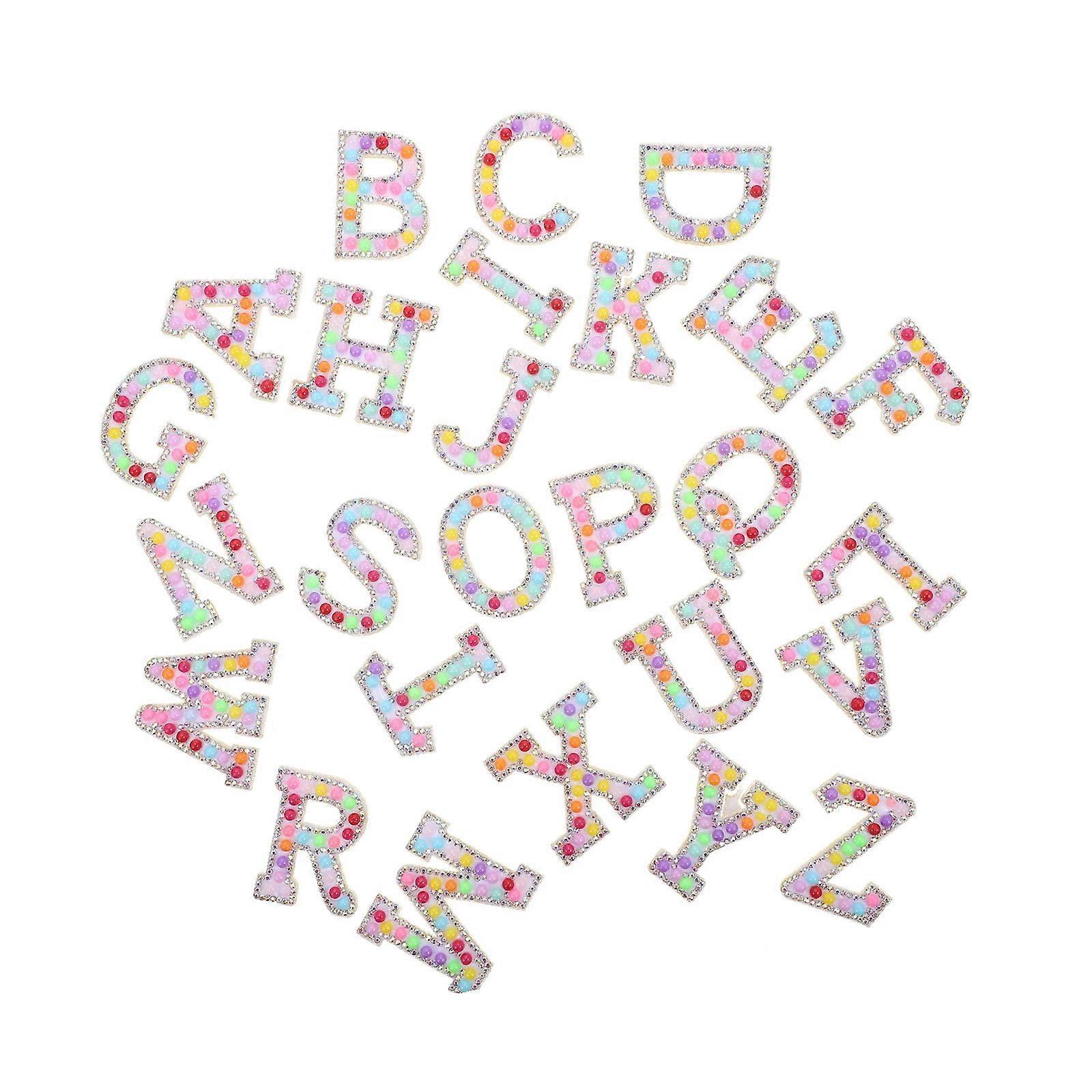 Decorative Fabric Patch Rhinestone-Embedded Sewing Patches Rectangular Shape For Diy Projects 26Pcs