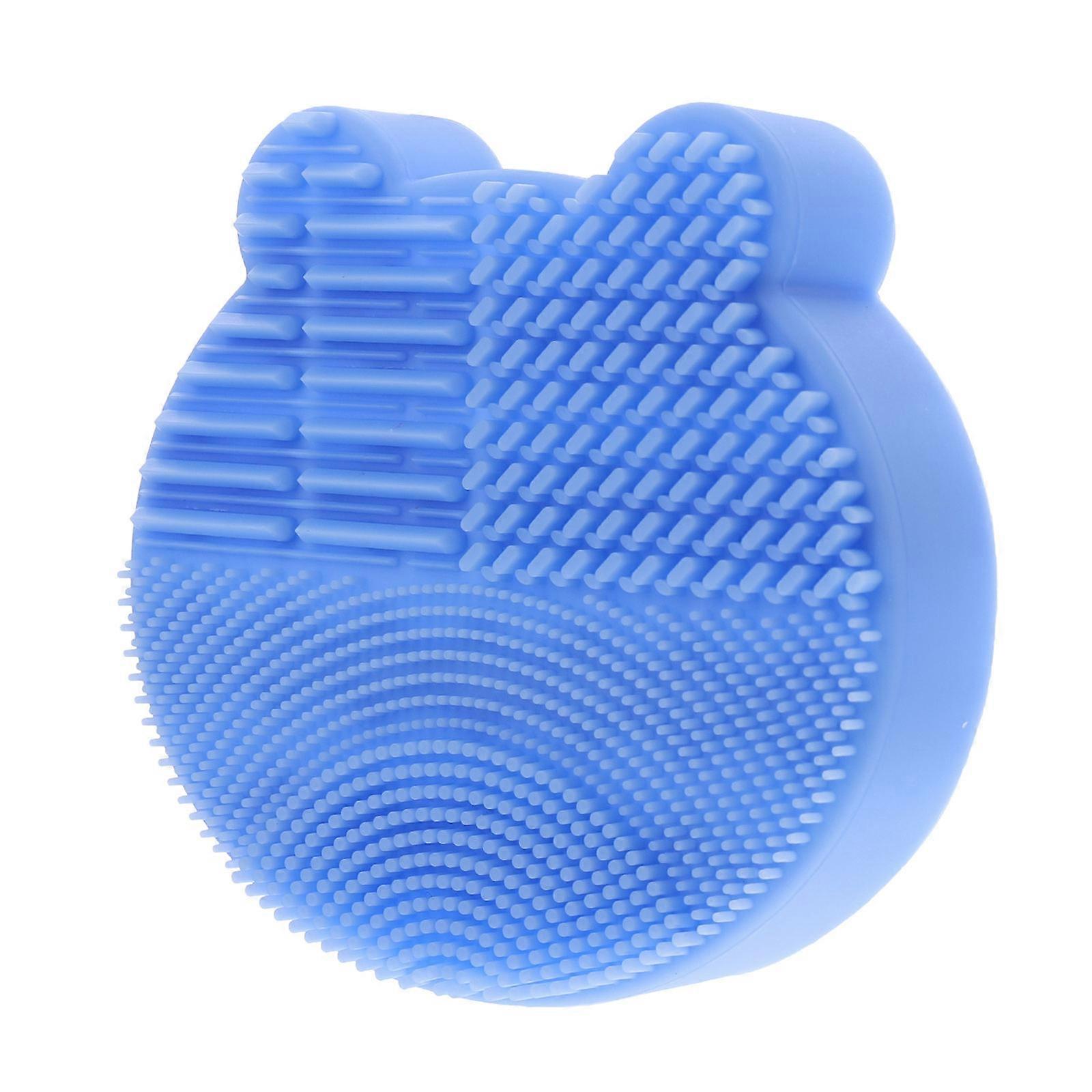 1 Design Makeup Brush Cleaning Mat Blue 11x10cm Drying 1Set