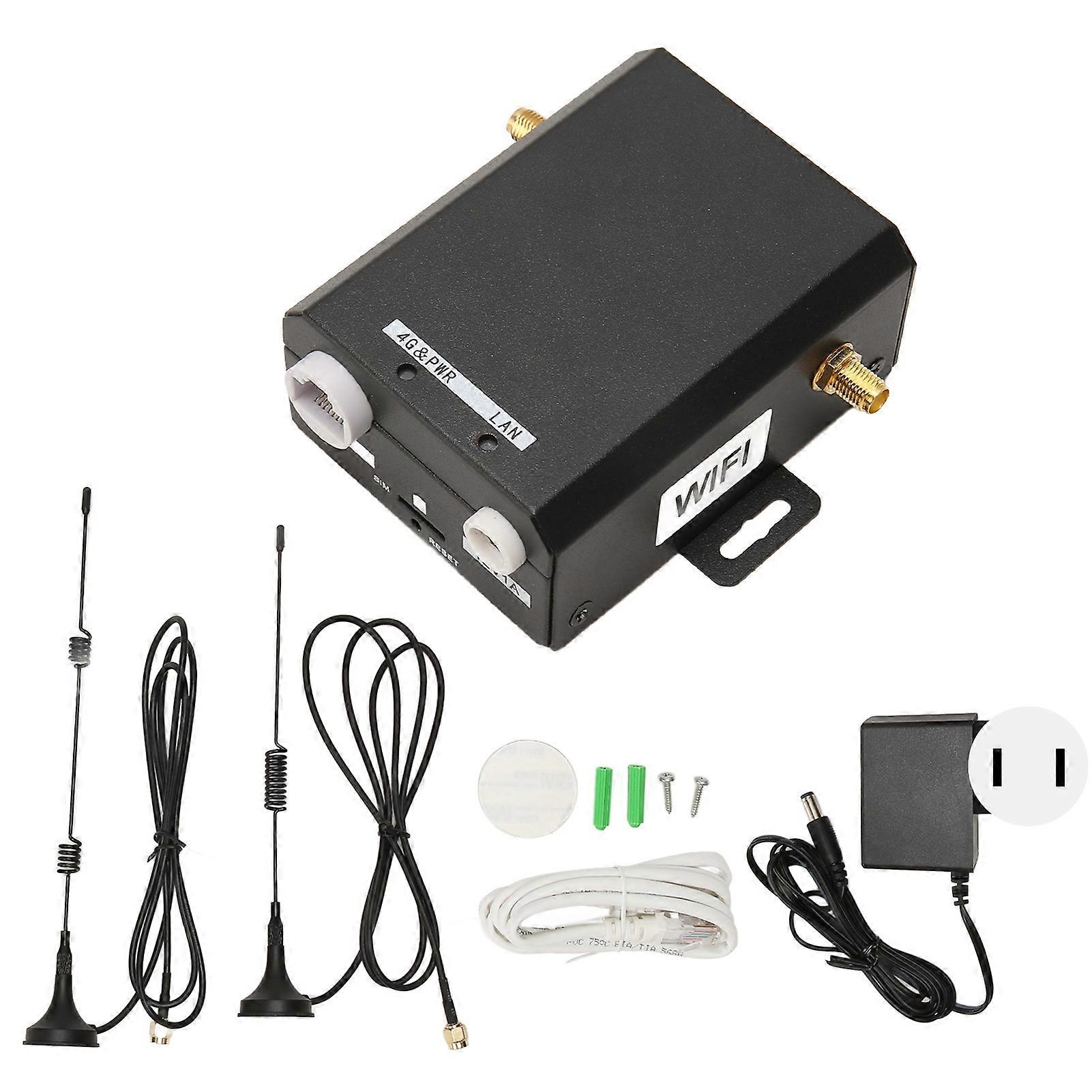Industrial 4G LTE WiFi Router with SIM Card Slot 2 External Antennas 150Mbps Support 16 Users WiFi Hotspot 100‑240V US Plug