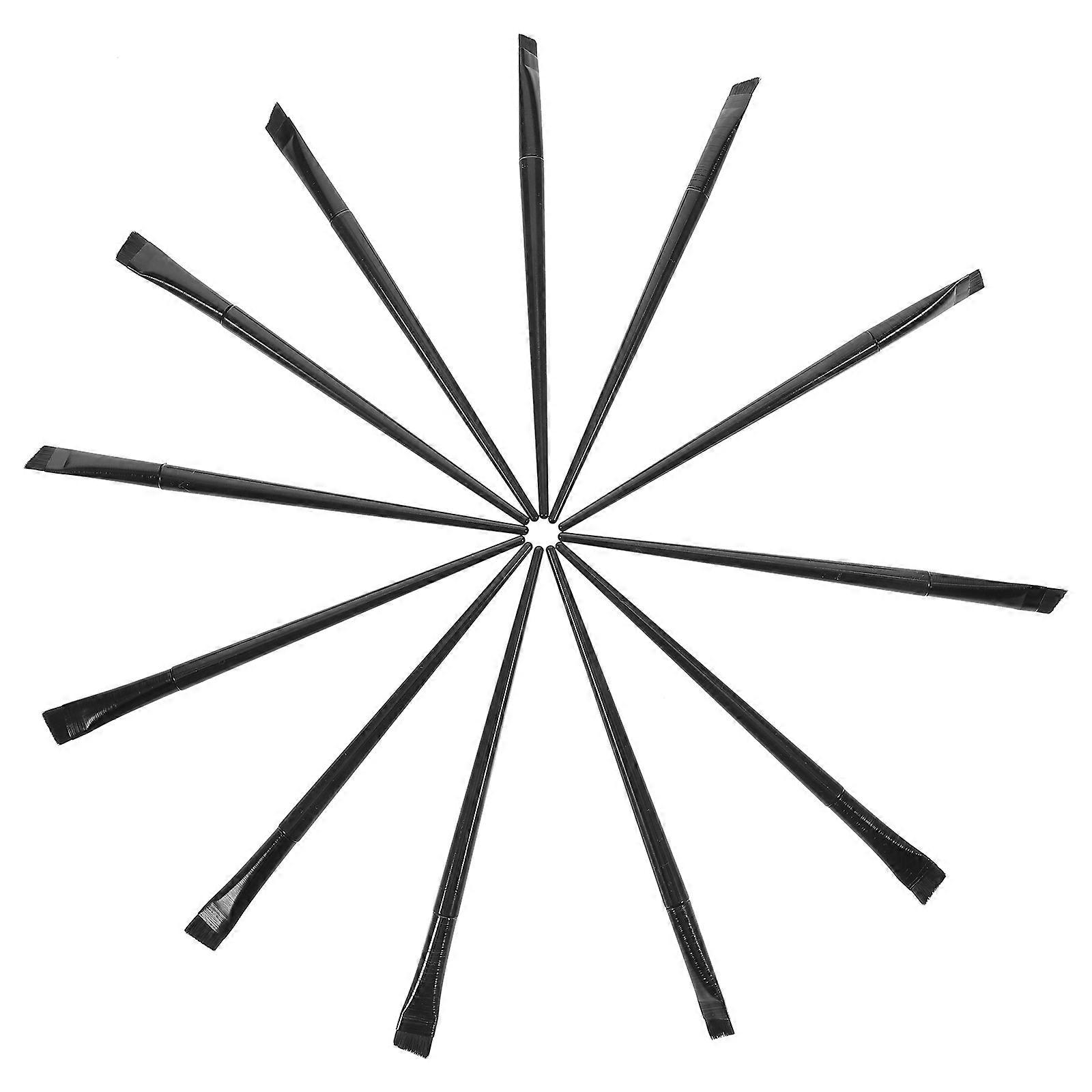 Makeup Brushes Eyeshadow Angled Eyeliner Eyebrow Concealer Application Practical Comfortable Handle 12Pcs