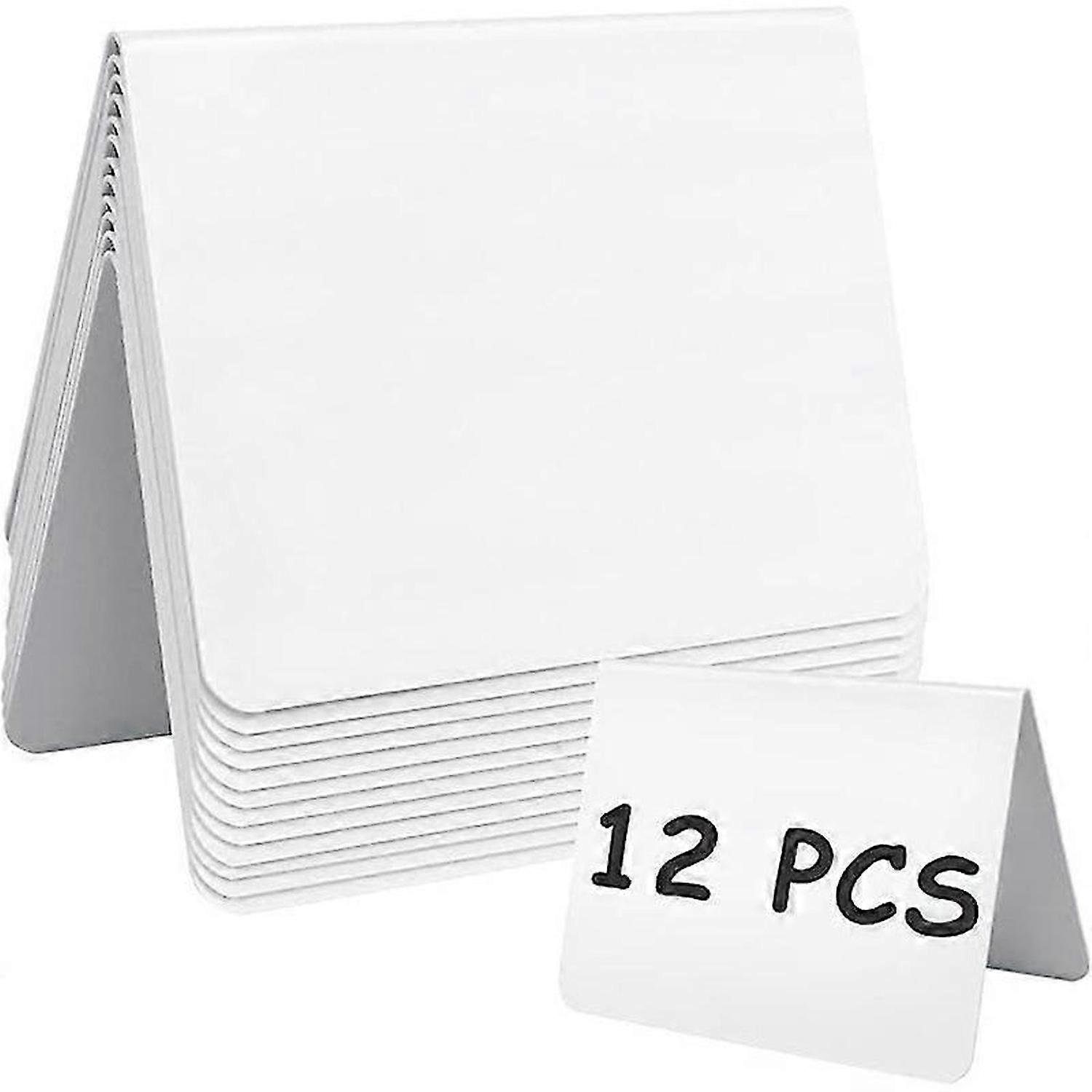 12pcs Small Whiteboard Signboard For Chalk Signboards, Easy To Write And Wipe, Food Labels, Buffet Tables, Party Tables, Small Whiteboard Signboards