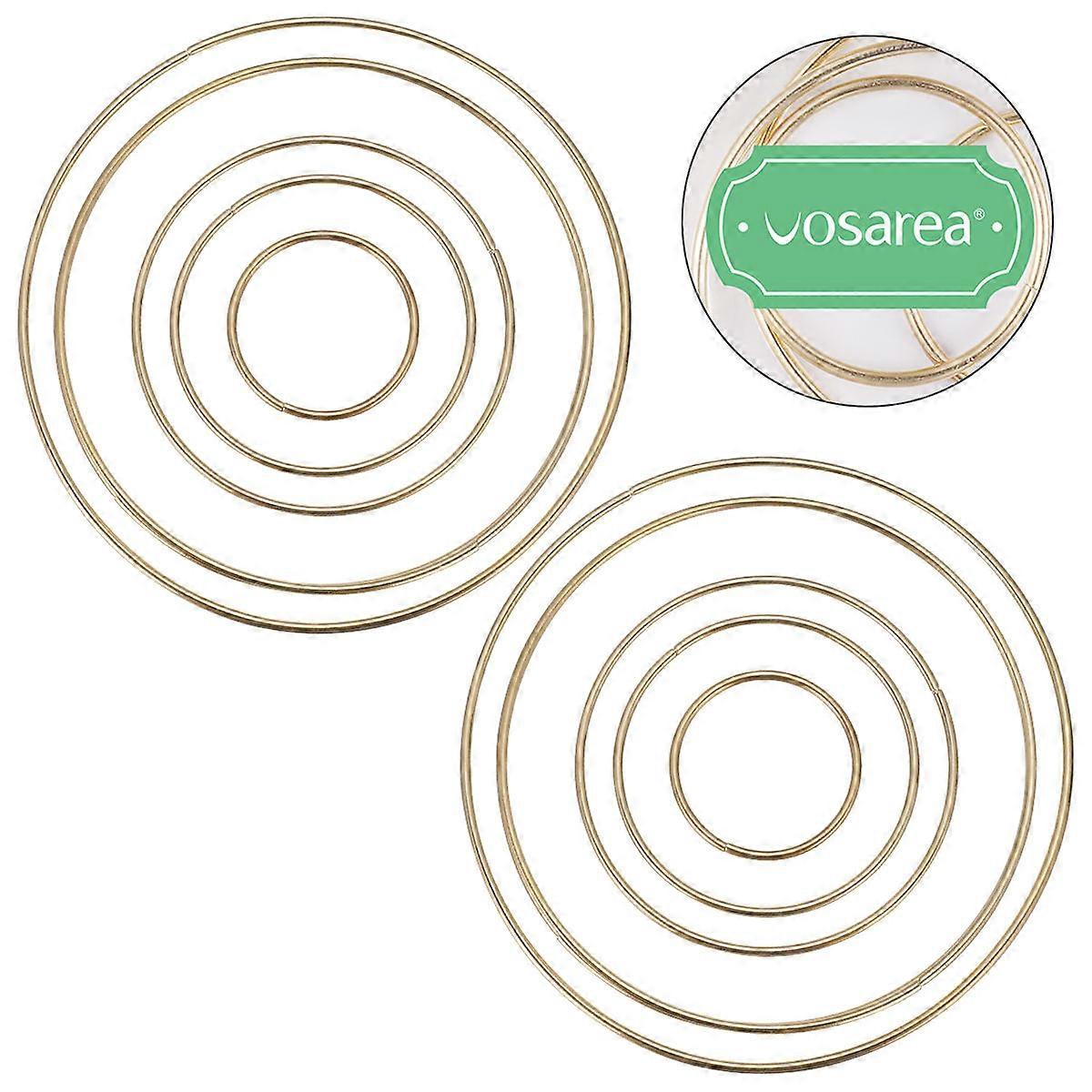 Small Metal Rings Simple Dreamcatcher Round Golden Metal Ring Diy Manual Handmade Wicker Crafts Tool Material Accessories 10Pcs
