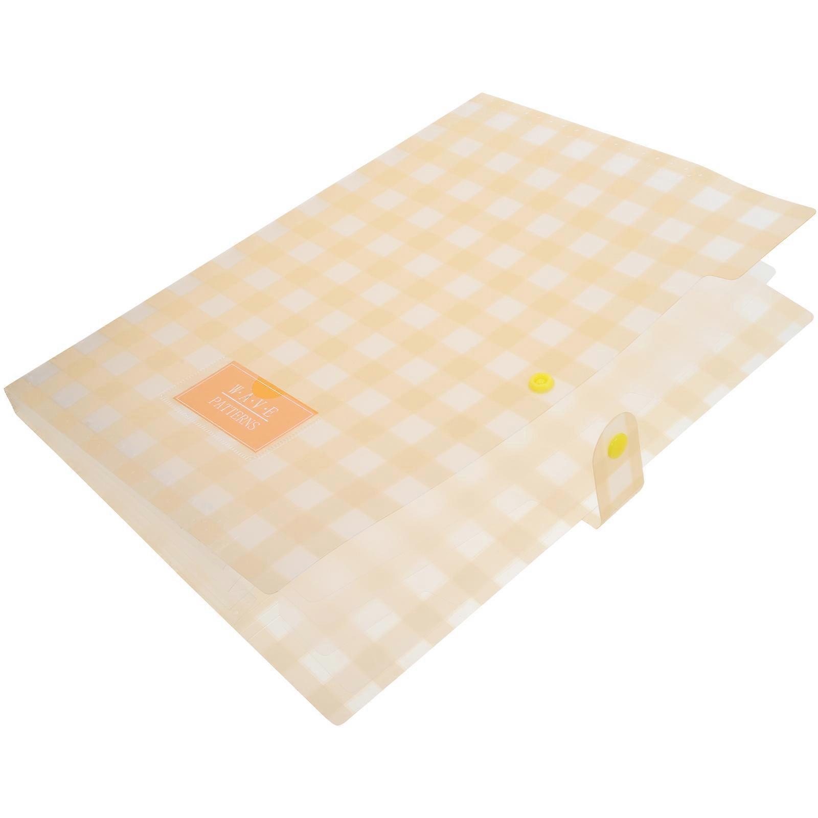 Classroom Take Home Folders Lovely Accordion Bag Document Storage Compact Design Yellow 1Set