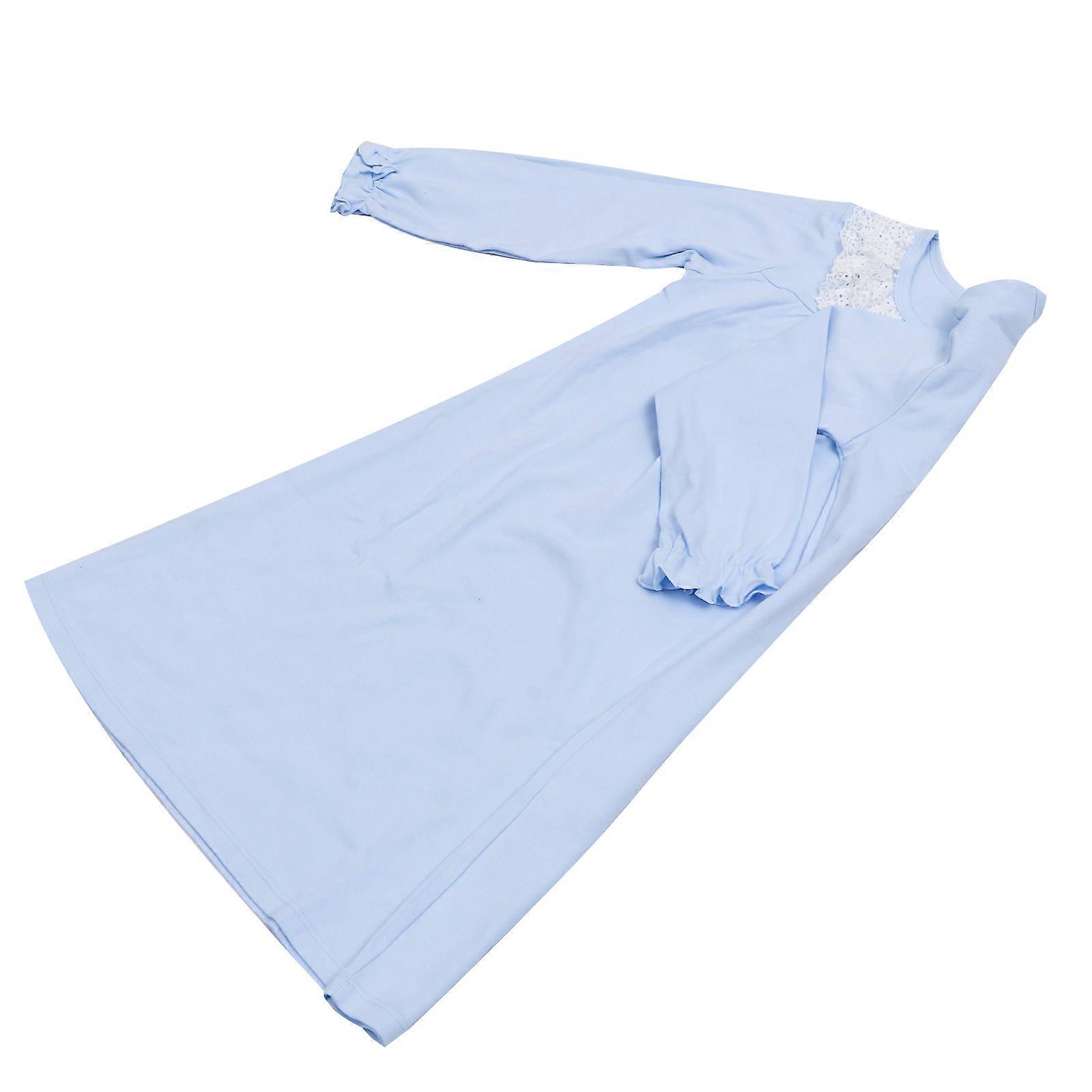 Coton Vêtements de nuit Chemise de nuit à manches longues Loisirs Vêtements pour enfants Bleu 80X35CM Durable 1Pack