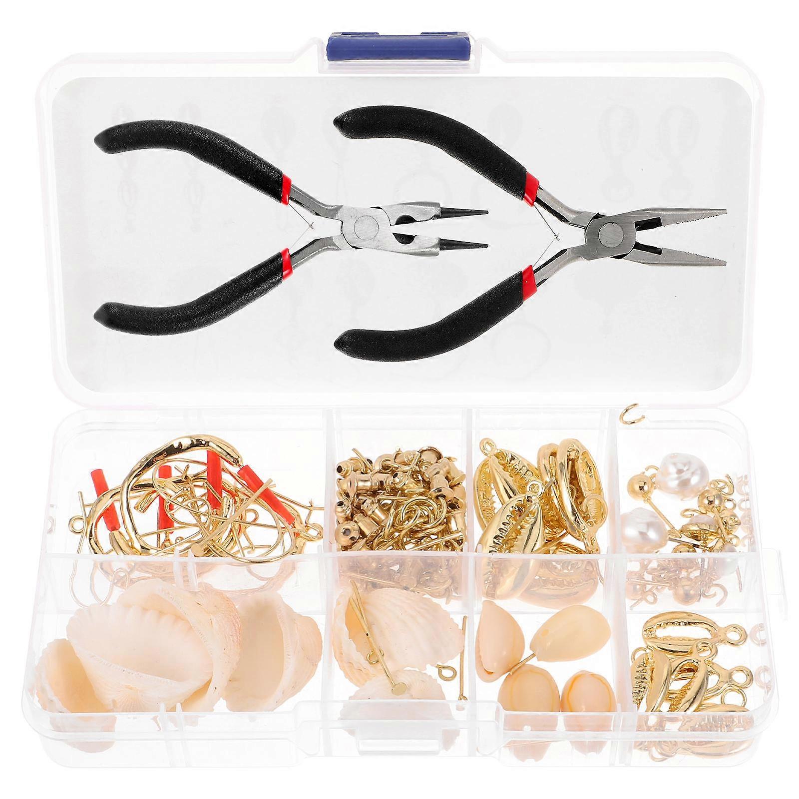 Make Earrings Kit Diy Earrings Material Set Assorted Color Alloy Retro Style 85Pcs