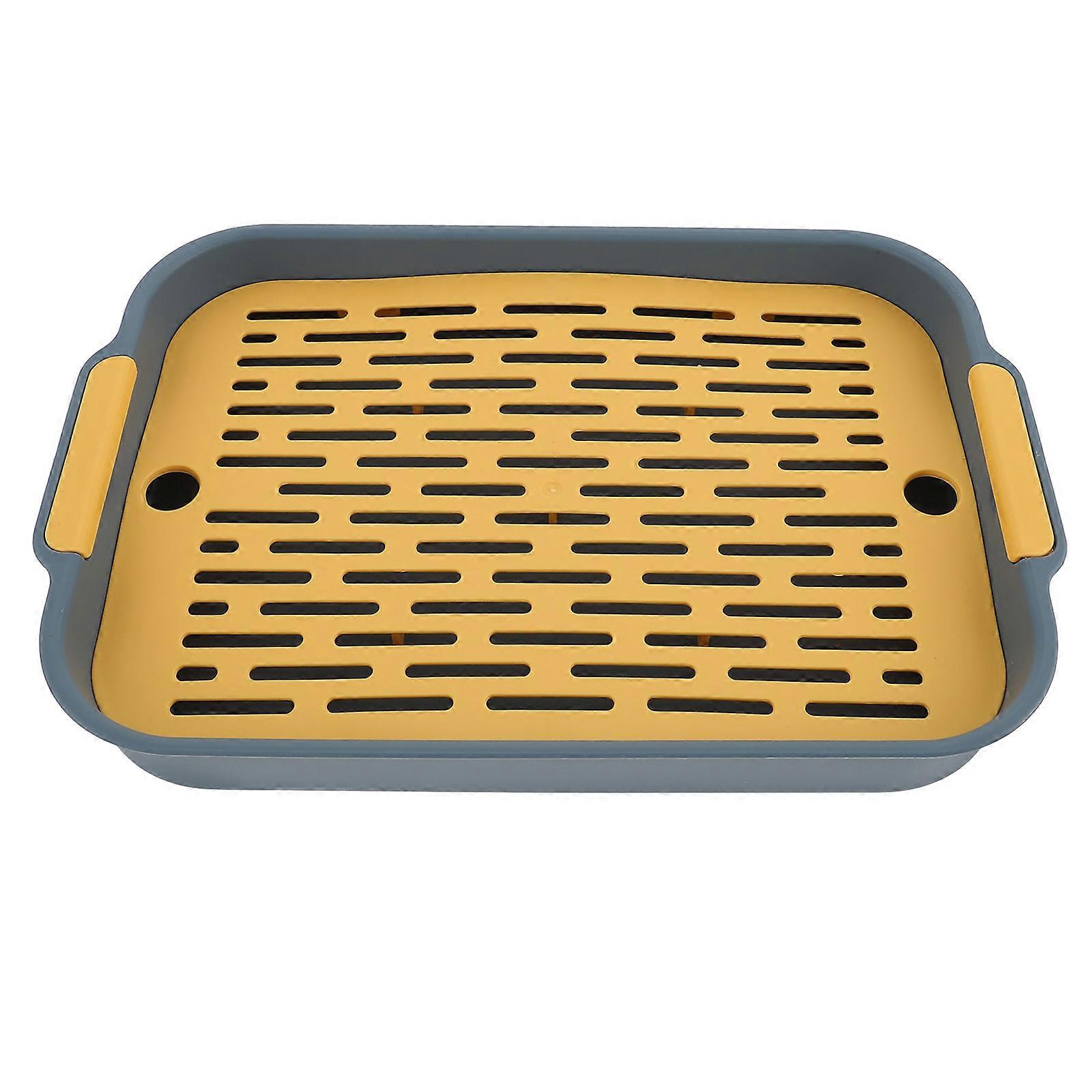 Plastic Rabbit Toilet Potty Tray for Small Pets – Guinea Pig Hamster Bunny Accessories Feeder Bedding Litter Tray for Cats and Small Animals