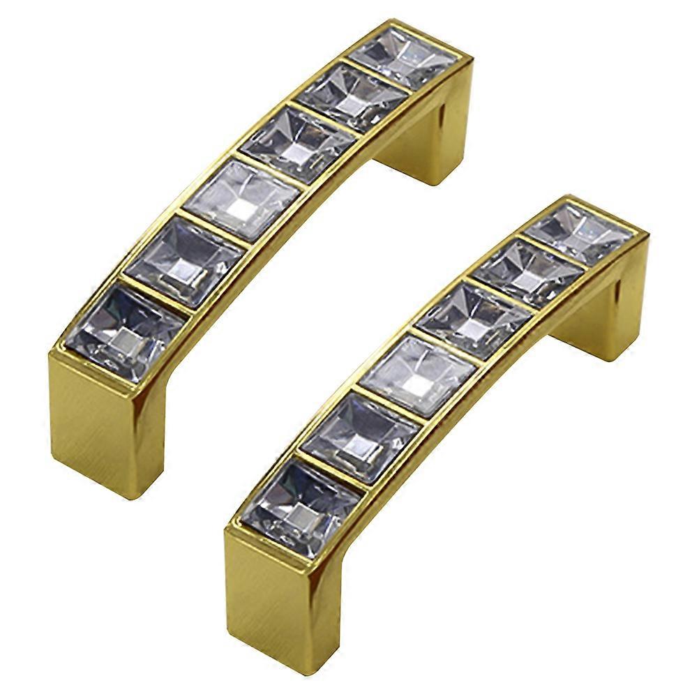 مقابض مضمد كريستال على شكل حرف U مقبض الباب سبائك الزنك الحديثة الحد الأدنى أثاث أصحاب المنازل 10.1x2.9x1.7cm 2 قطعة