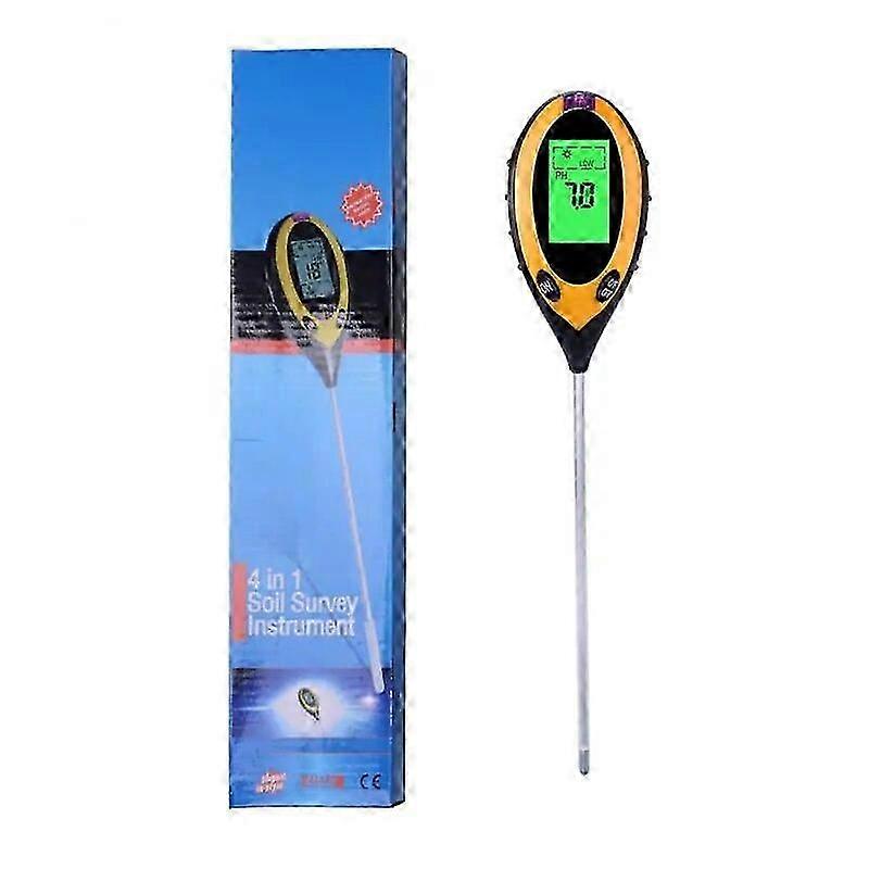 Digital 4 In 1 Soil PH Meter Moisture Monitor Temperature Sunlight Tester for Gardening Plants Farming