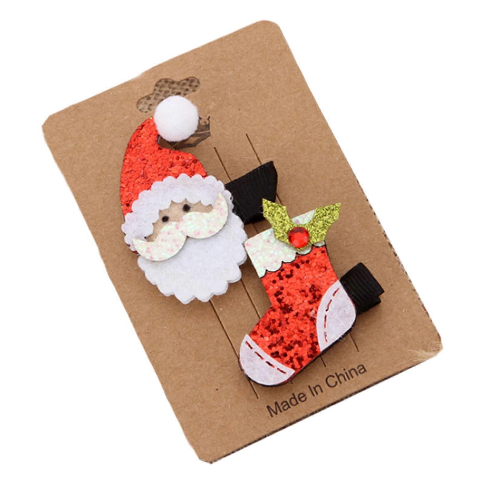Christmas hairpin, Santa Claus headwear, Santa Claus headwear, hair clips, girls, Christmas hair accessories, socks for old men