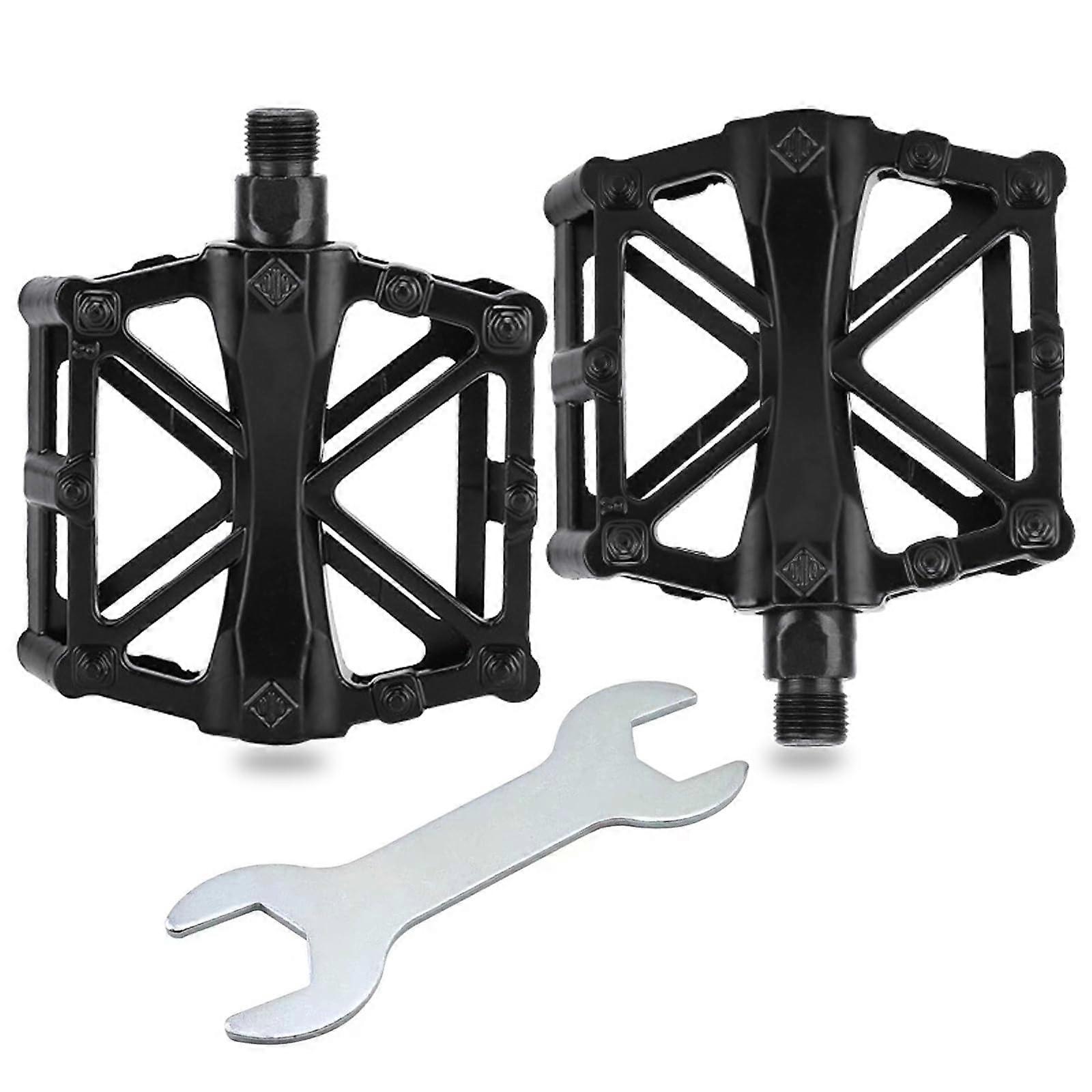 Bicycle Bike Pedals with Sealed Bearings, 9/16 Inch Size, Compatible with Mountain and Road Bikes, Durable Metal Construction