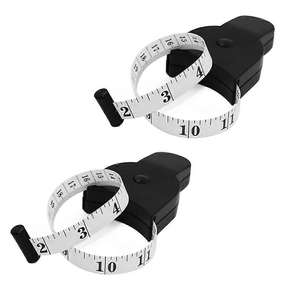 2Pack Body Measure Tape 60Inch (150Cm), Lock Pin And Push-Button Retract, Ergnomic And Portable Design-White Tape