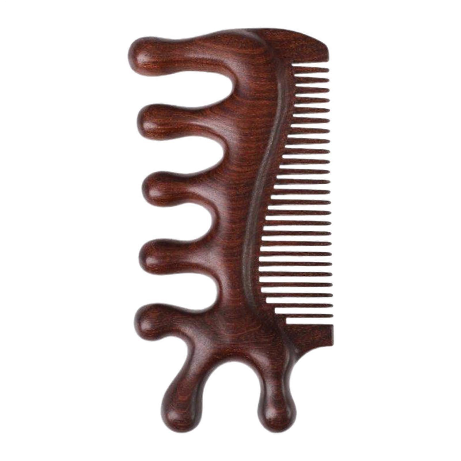 Scalp Massage Comb  Handcrafted Natural Wood Comb AntiStatic  Handle AntiStatic Tool for Meridian Scraping Relaxation Body Shoulder Neck Arm Hand