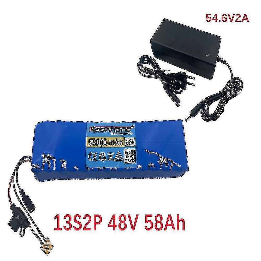 Rower elektryczny 48v 20ah 28ah 40ah 58ah 18650 Akumulator litowo-jonowy - 13s2p Zestaw do konwersji roweru do Bafang 1000w z ładowaniem 54.6v 2a