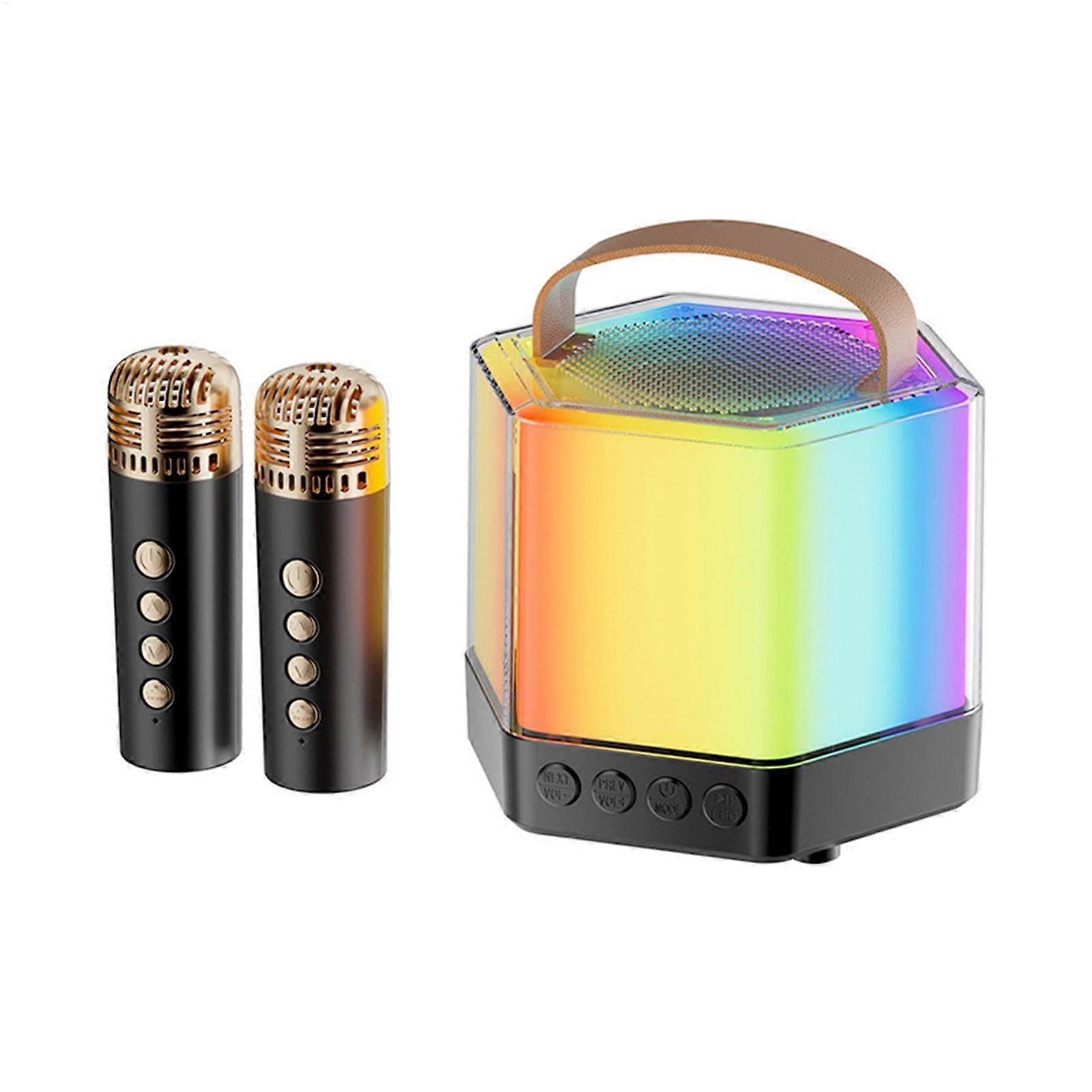 Karaoke Machine for Kids and Adults, Wireless Speaker with LED Light