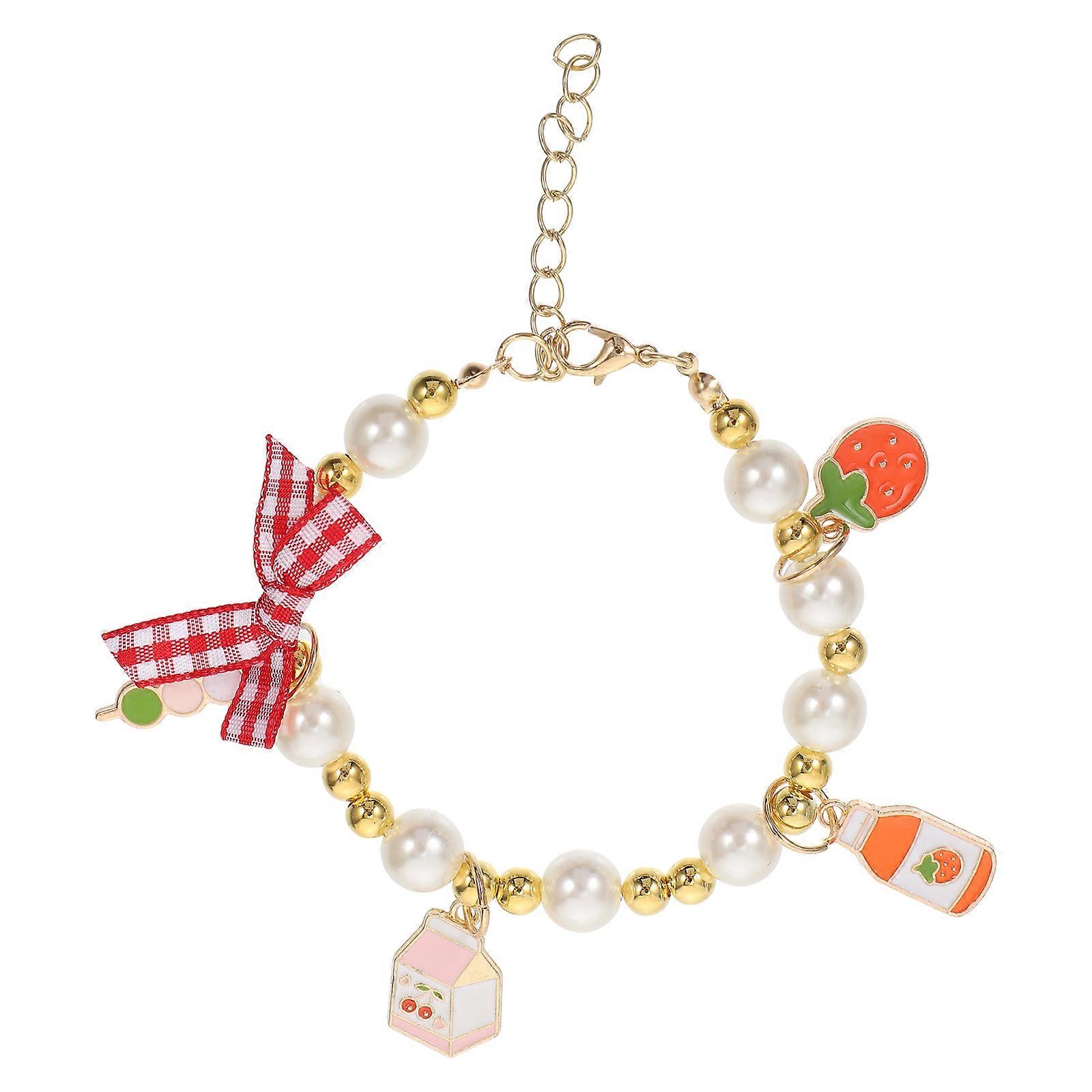Pet Necklace Pearls Elements Adjustable Length Party Use 1Set