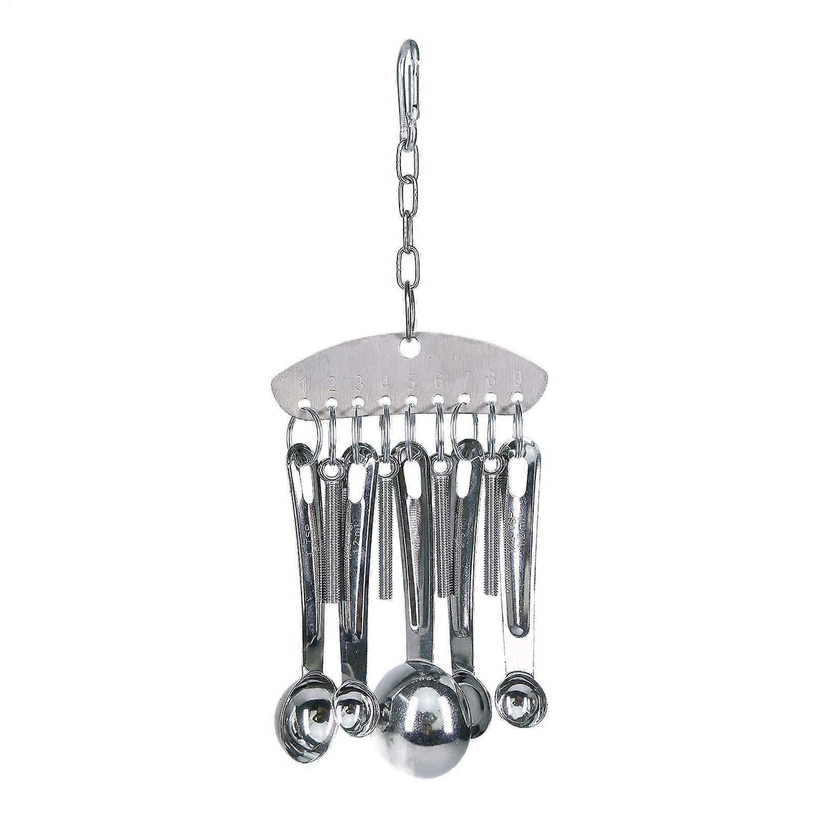 Chew toy spoon ring made of stainless steel Chew toy in spoon ring for parrots, chew toy for parrots Biting toy for chewing and swinging